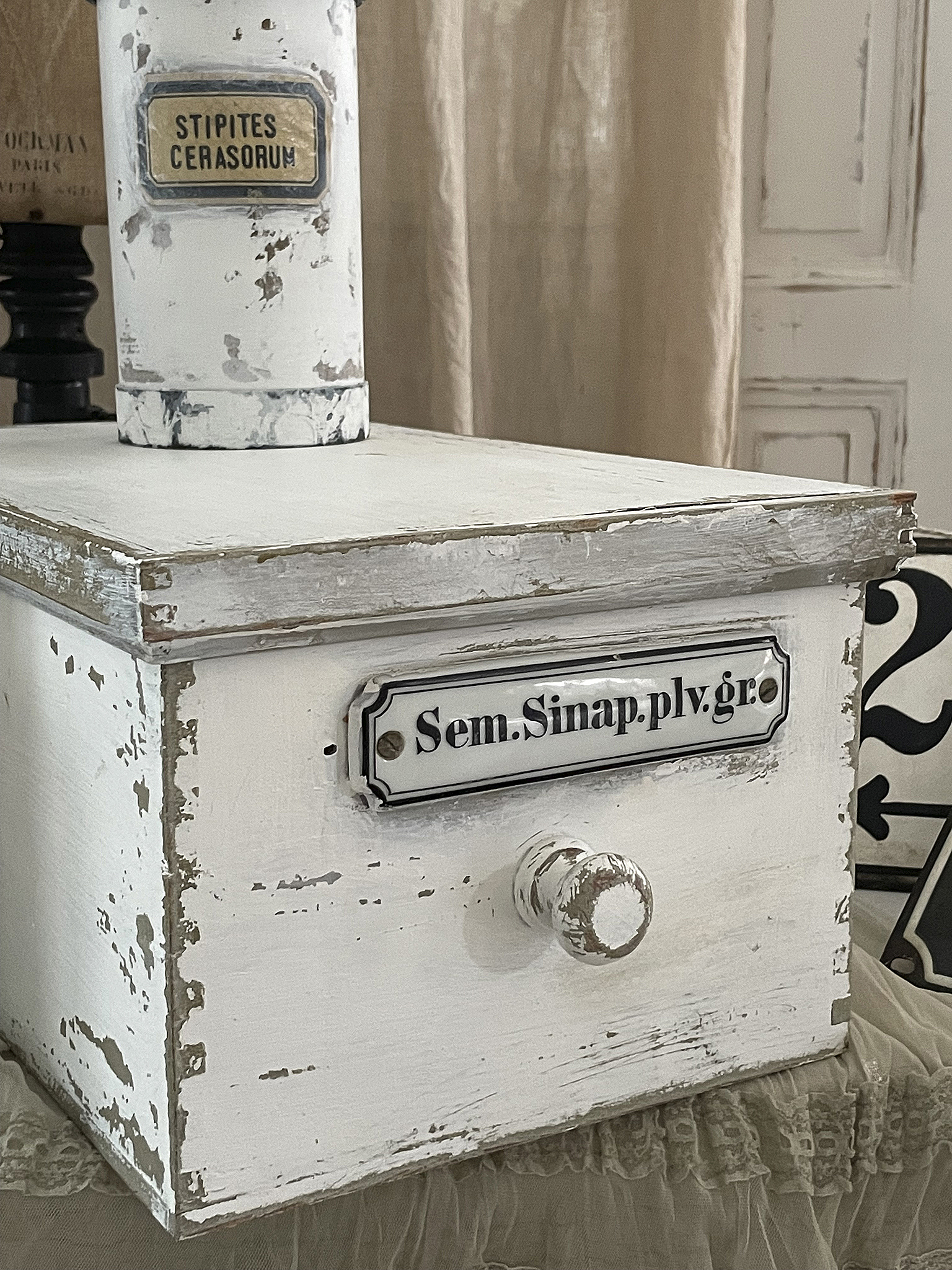 Brocante Holz Apothekerkiste mit Deckel*** Brocante Holz Apothekerkiste mit Deckel***