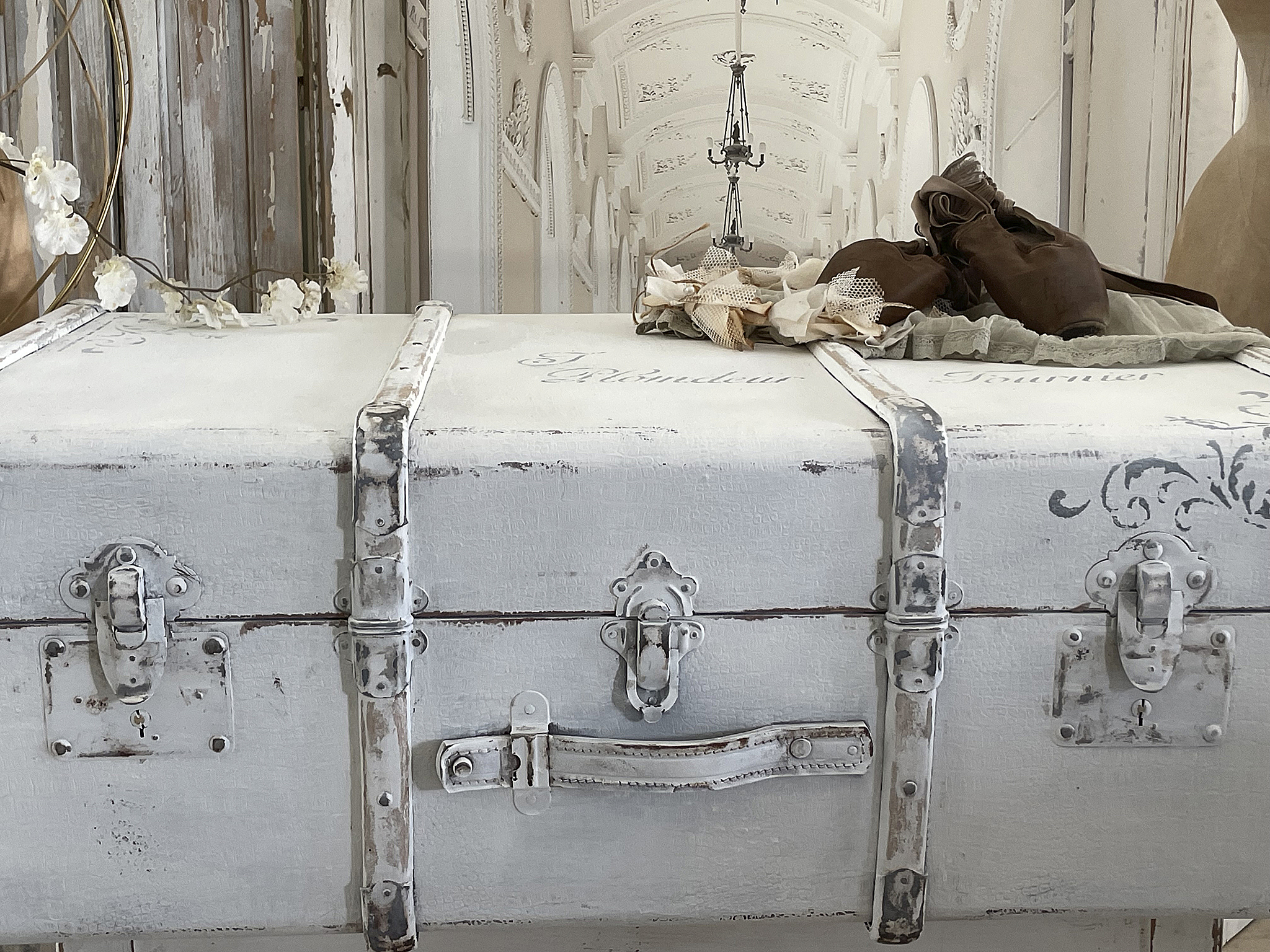 Nostalgischer großer Shabby-Überseekoffer Plomdeur*** Nostalgischer großer Shabby-Überseekoffer Plomdeur***