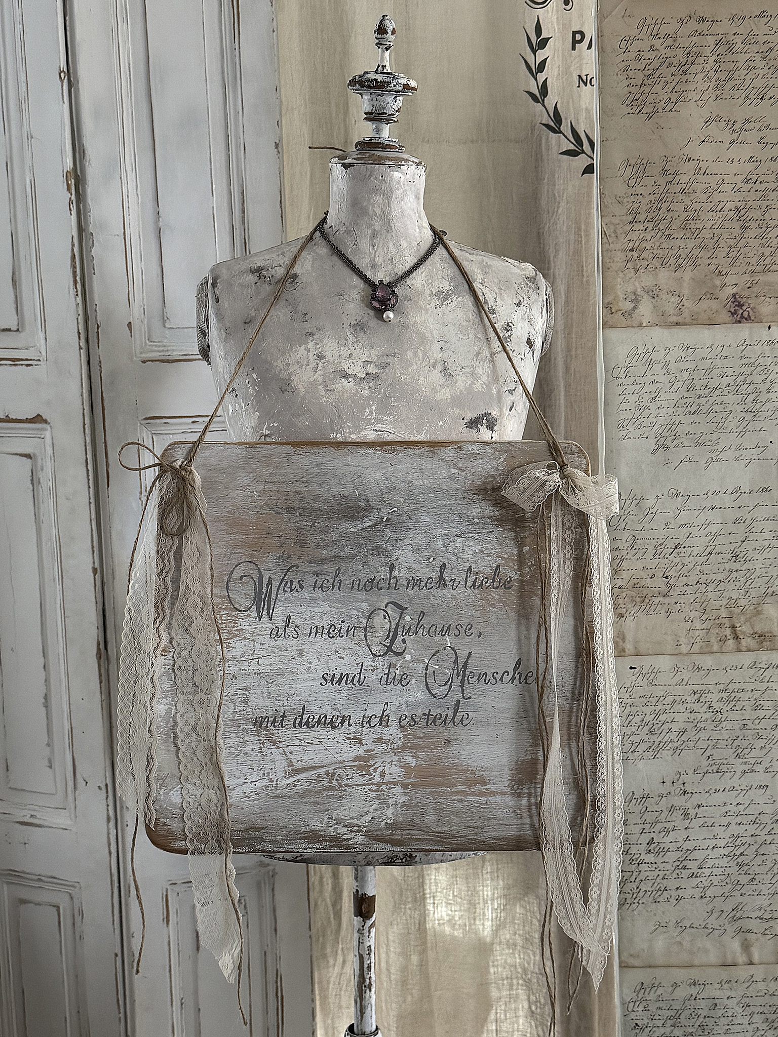 Nostalgisches Holzbild im liebevollen Vintage-Charakter***