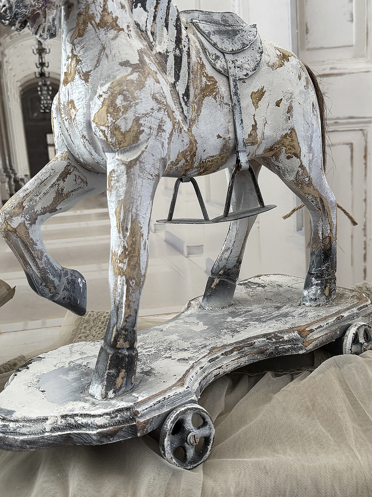 Altes Rollpferdchen im Shabby Chic*** Altes Rollpferdchen im Shabby Chic***