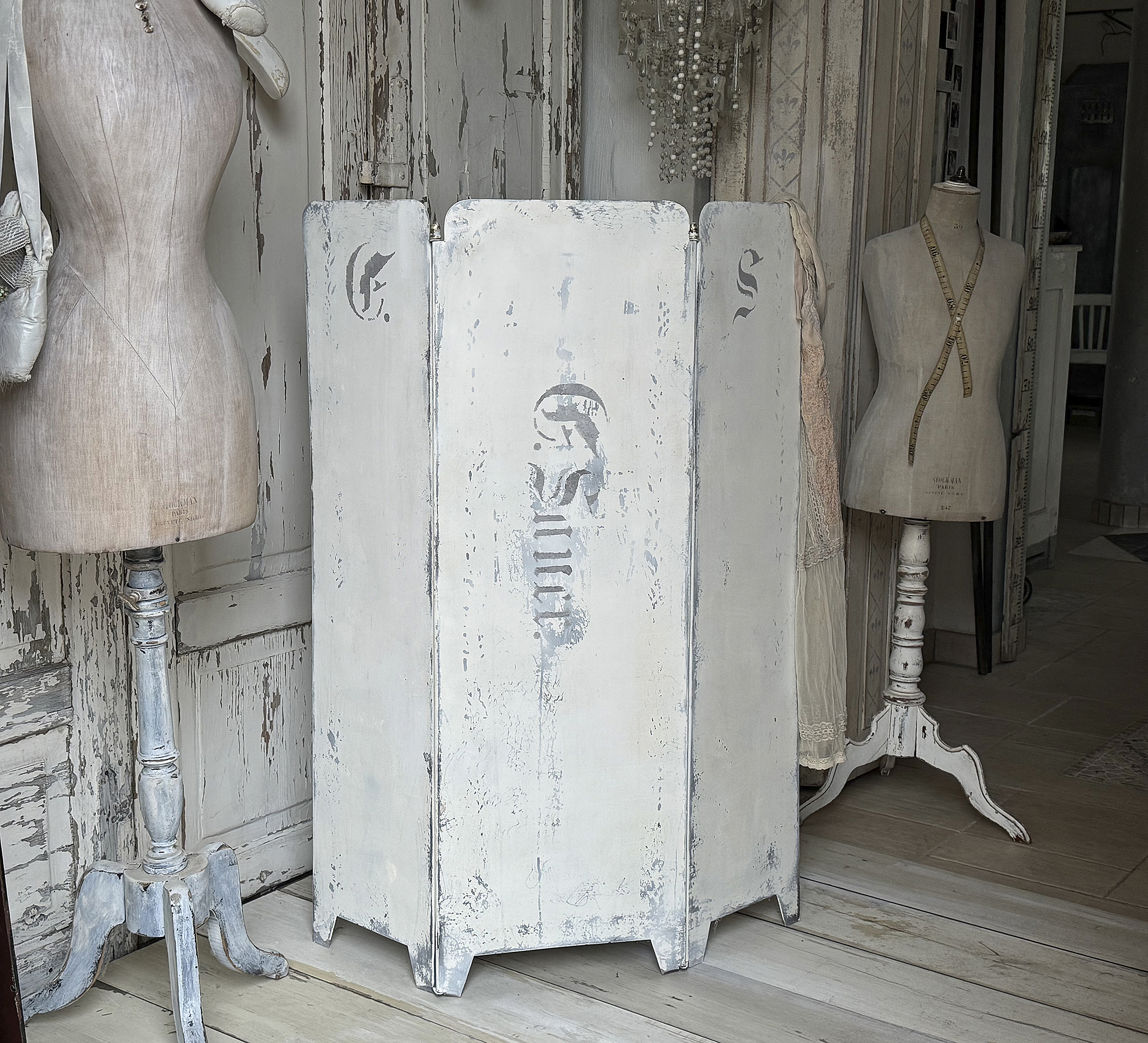 Antiker Kaminschutz-Paravent***