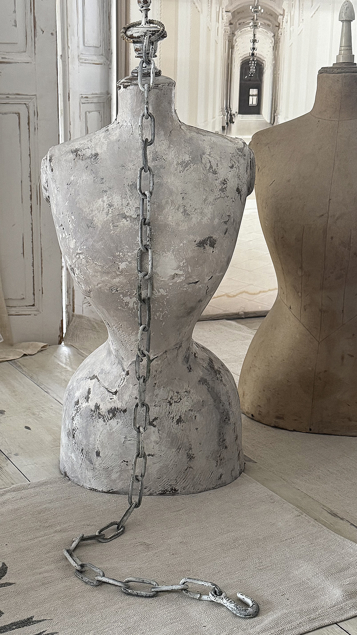 Alte Gliederkette | Vintage Eisenkette mit Haken | Originalpatina | Industrial Shabby Chic***