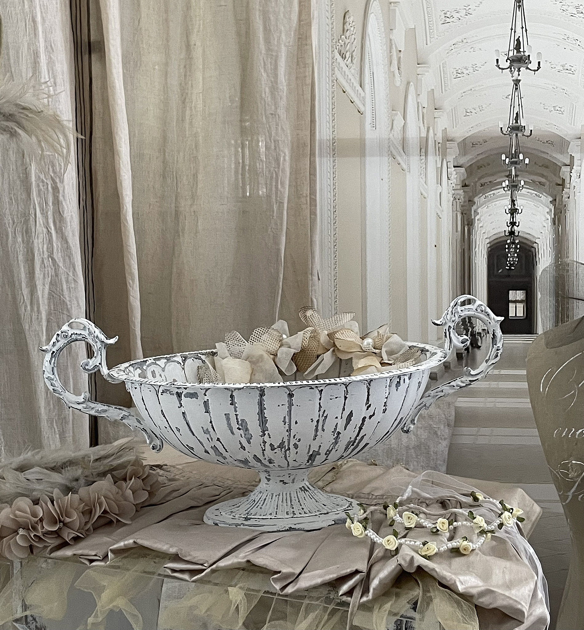 Antike ovale Schale / Jardiniere im Shabbykleid*** Antike ovale Schale / Jardiniere im Shabbykleid***