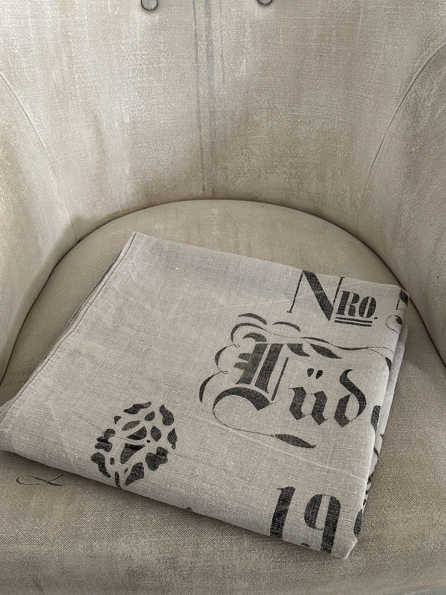 Alter Leinensack von 1927 – Originaldruck & zeitlose Authentizität***