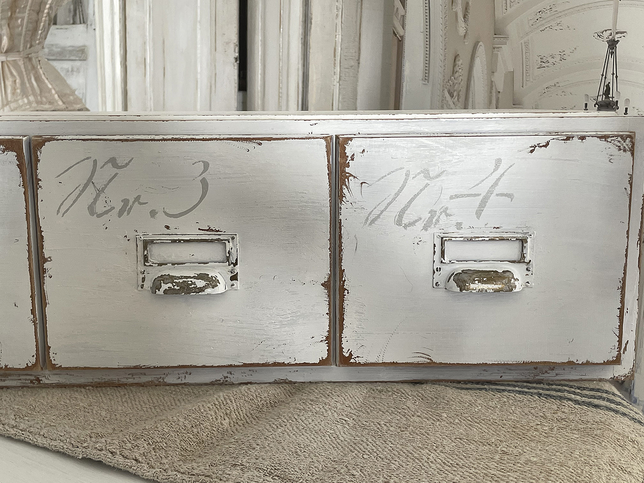 Alter, langer Schubladen / Registerschrank Alter, langer Schubladen / Registerschrank