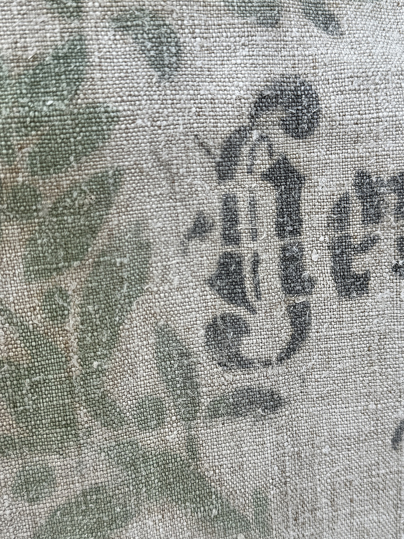 Großer antiker Mehlsack mit Originaldruck & Lorbeerkranz***