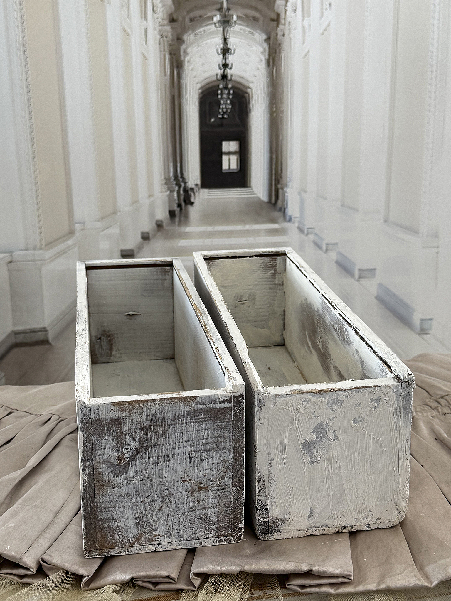 Duo alte Apothekerschubladen***