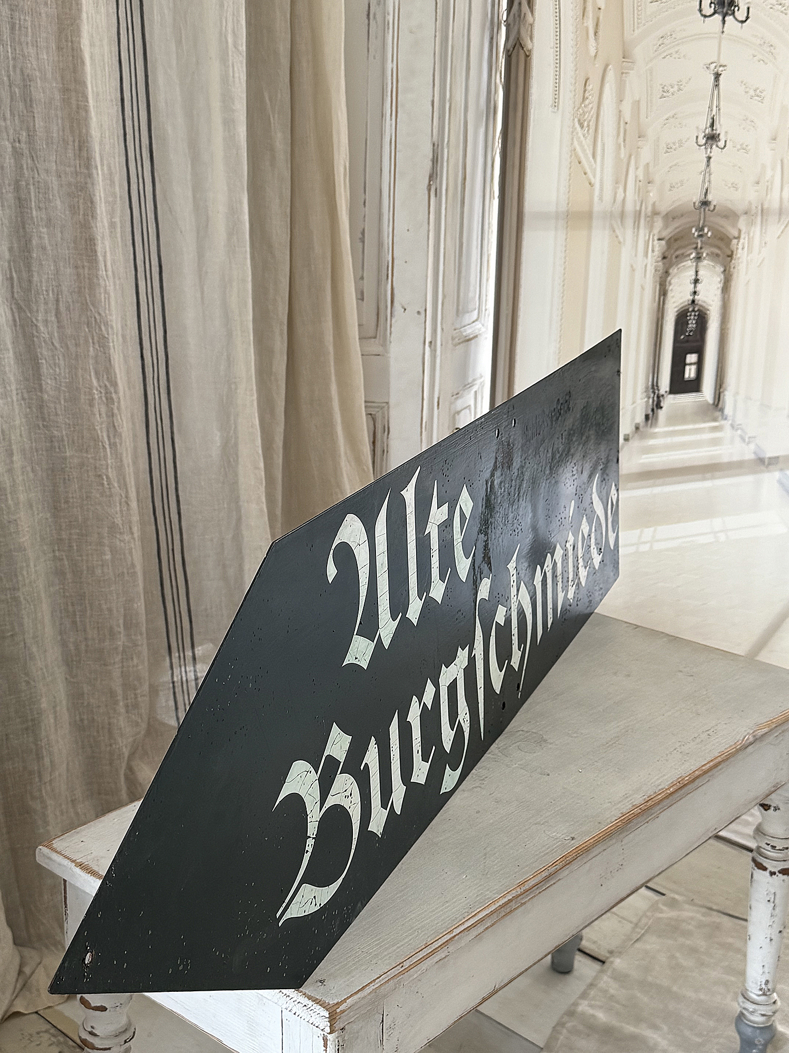 Altes großes Eisenschild „Alte Burgschmiede“ – selten & imposant***