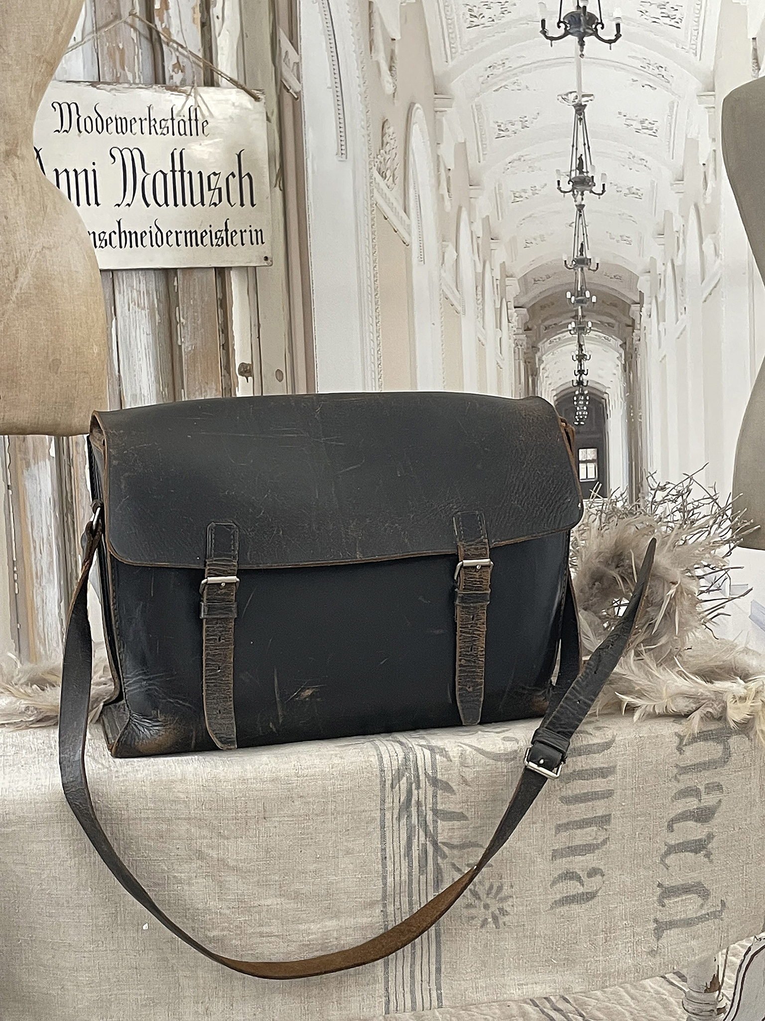 Alte große Tasche aus tollem Naturleder*** Alte große Tasche aus tollem Naturleder***