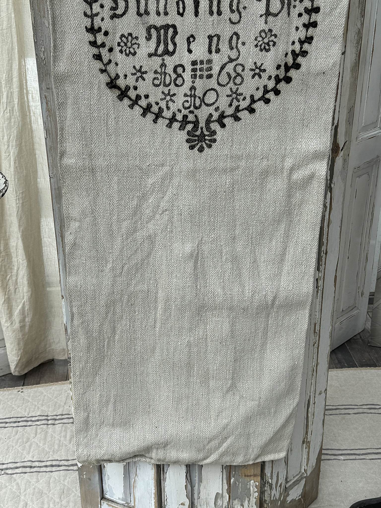Historischer langer Leinensack/ Mehlsack 1868** Historischer langer Leinensack/ Mehlsack 1868**