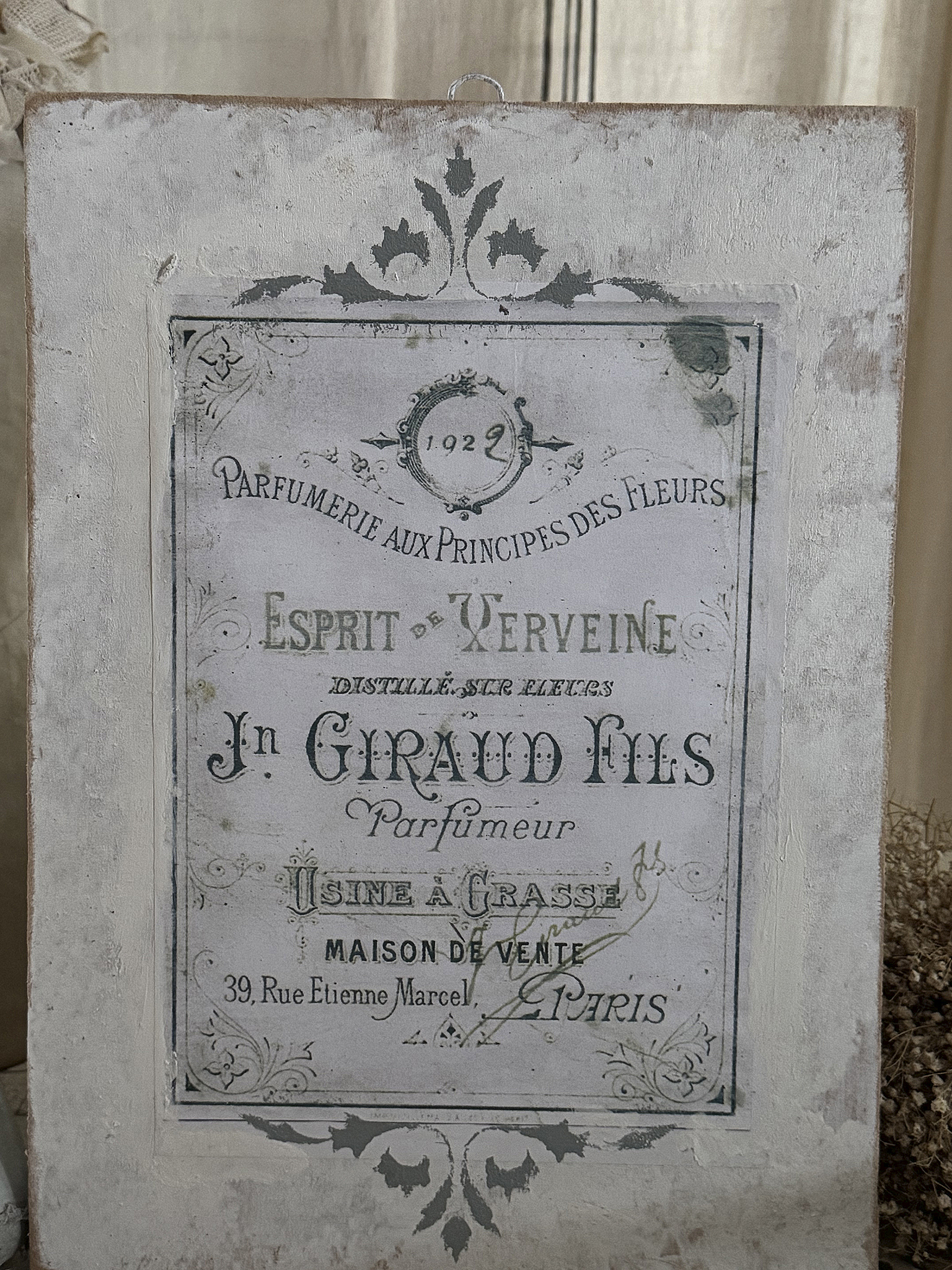  Romantisches Holz Bild Parfumeur Shabby-pur***