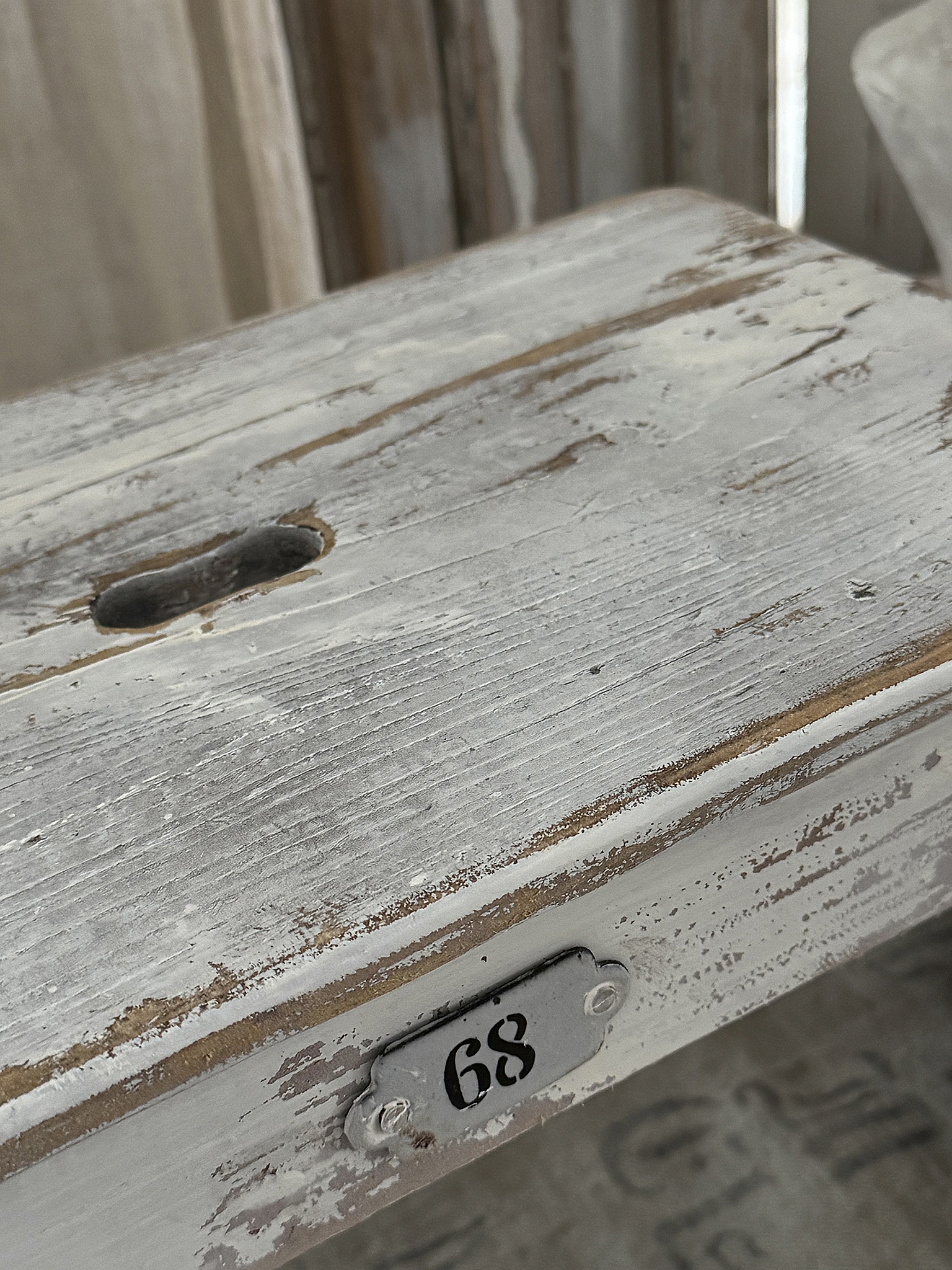 Altes großes Fußbänkchen Shabby-pur***