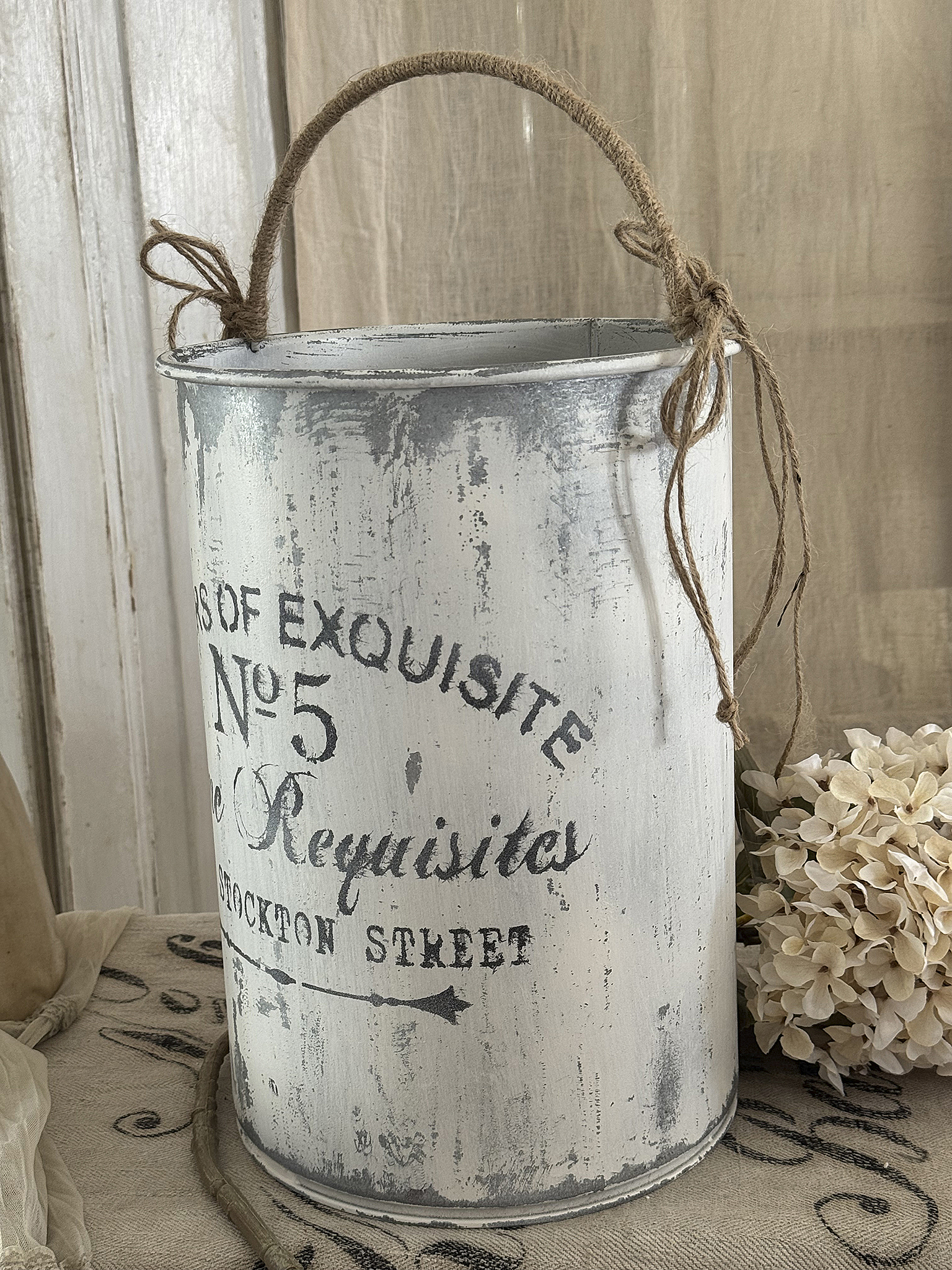  Alter Zinkeimer mit Henkel Requisites