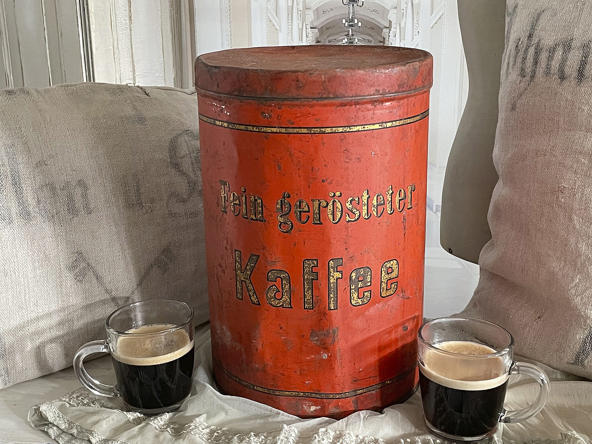 Große Kaffee Vintage Dose