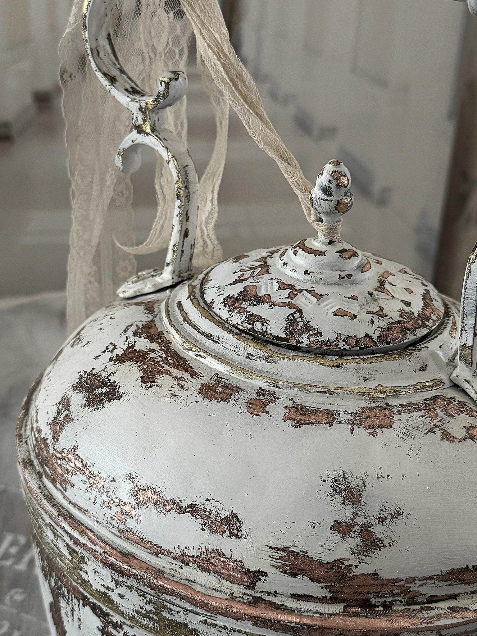  Alter Kessel im Shabby-Kleid***