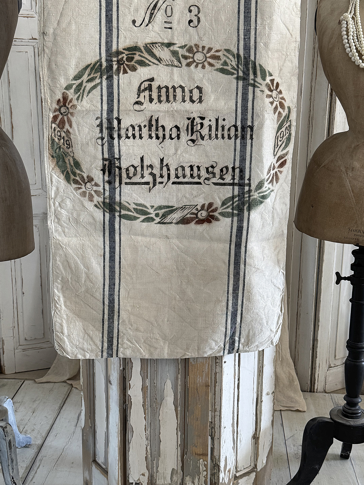 Antiker Mehlsack von 1919-No3/Blütenkranz***