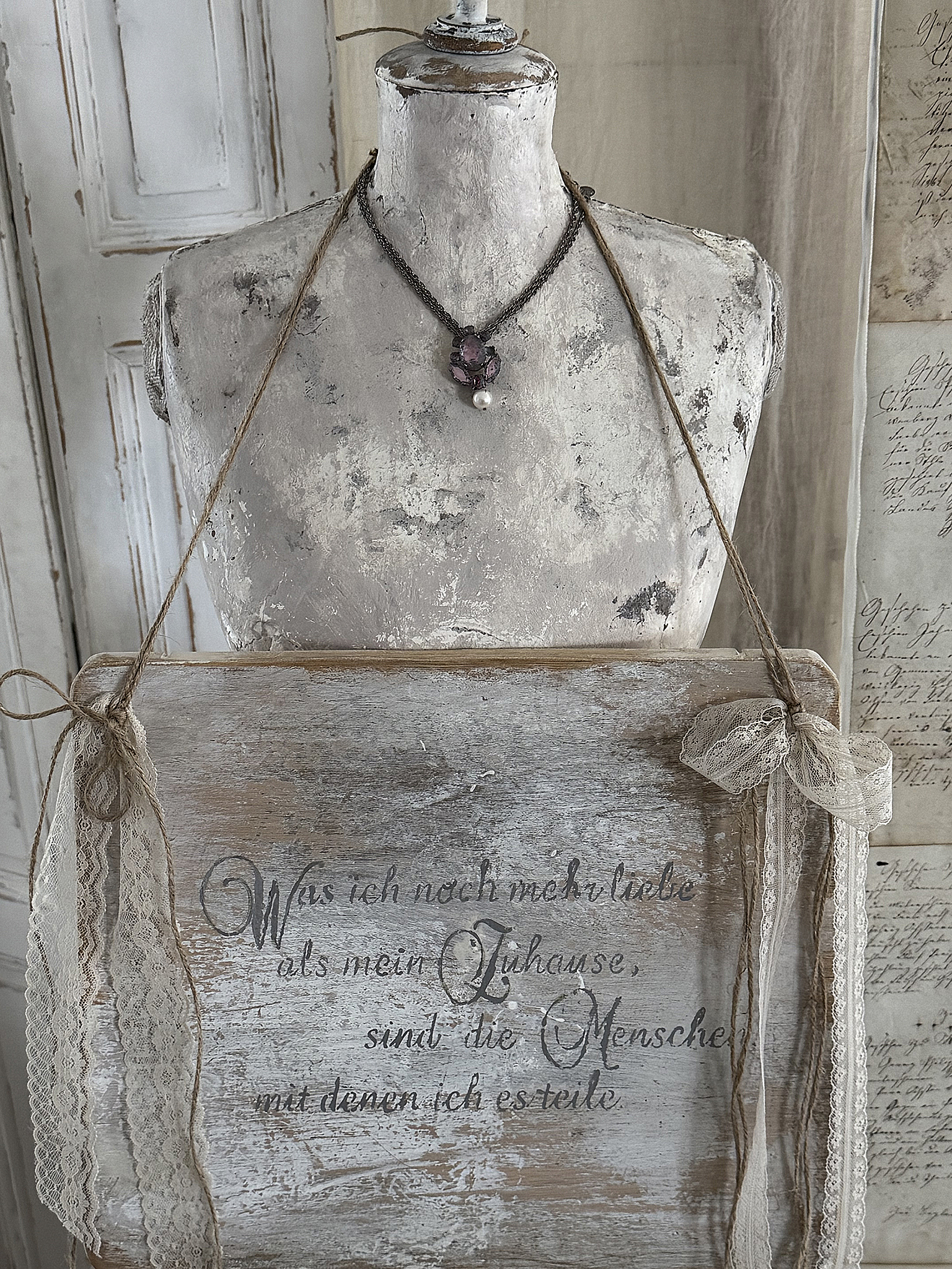 Nostalgisches Holzbild im liebevollen Vintage-Charakter***