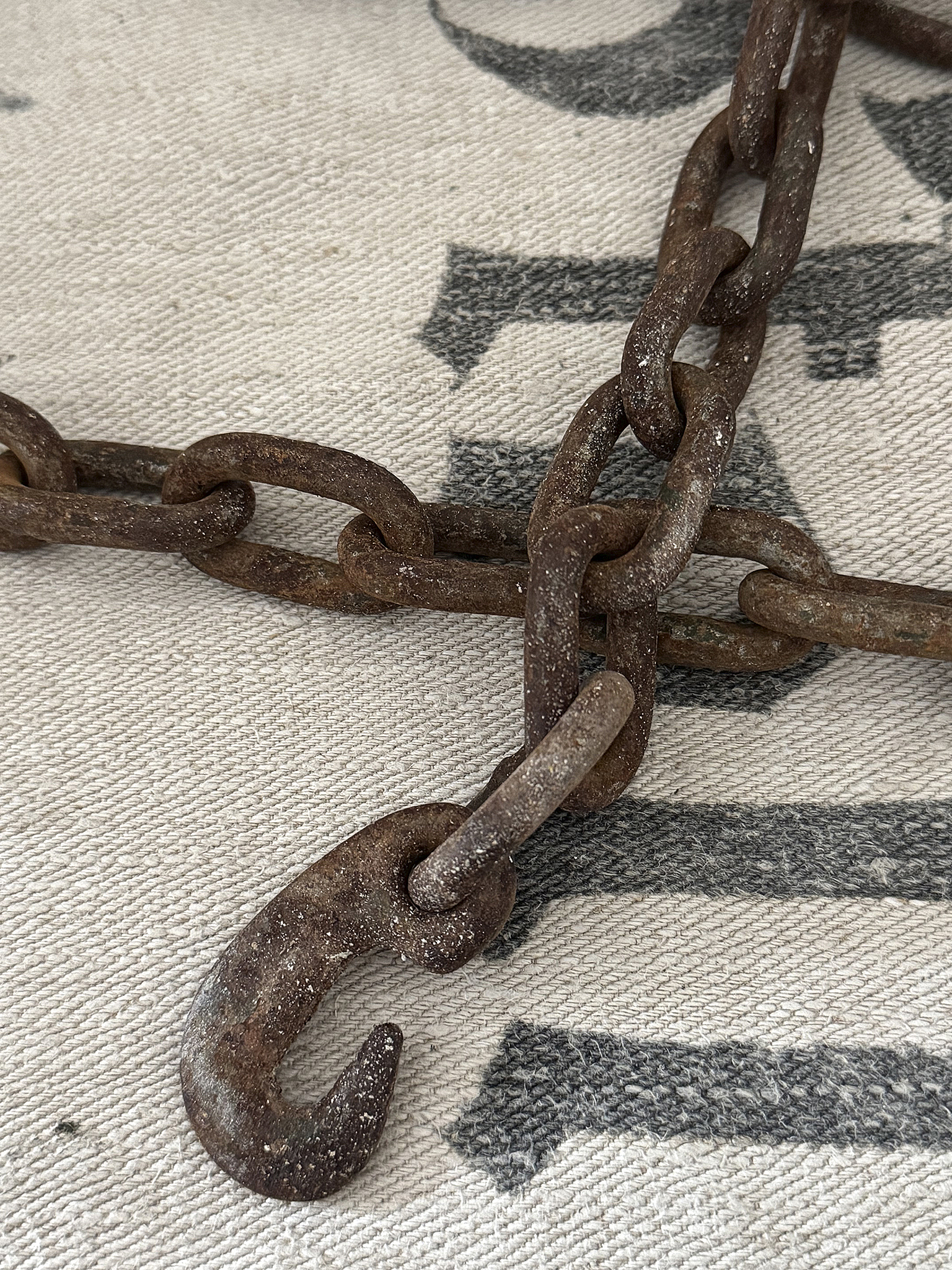 Alte Gliederkette 4,20 m | Natureisen | Originalpatina | Industrial Vintage***