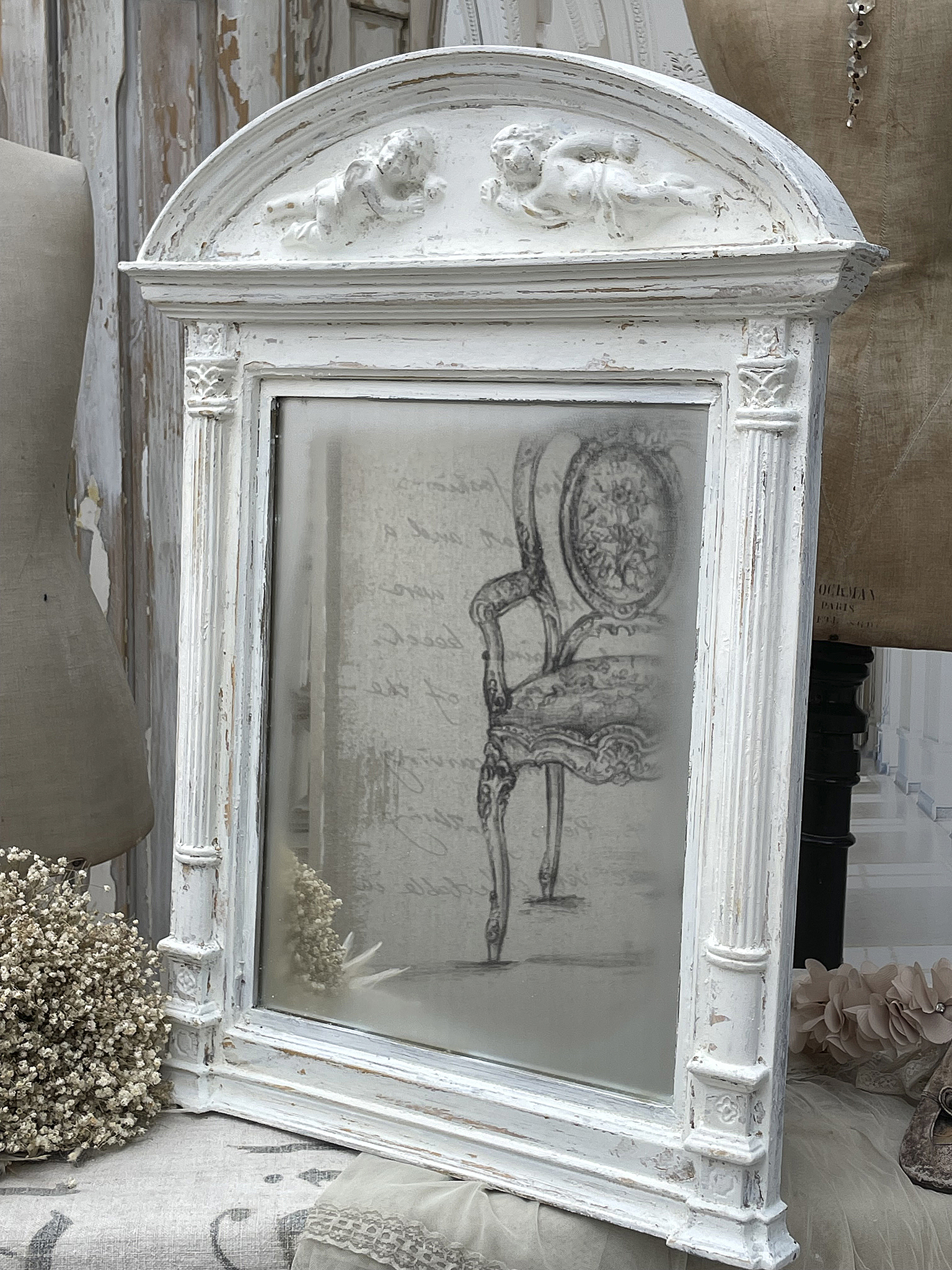 Shabby-Spiegel Putto Vintage*** Shabby-Spiegel Putto Vintage***