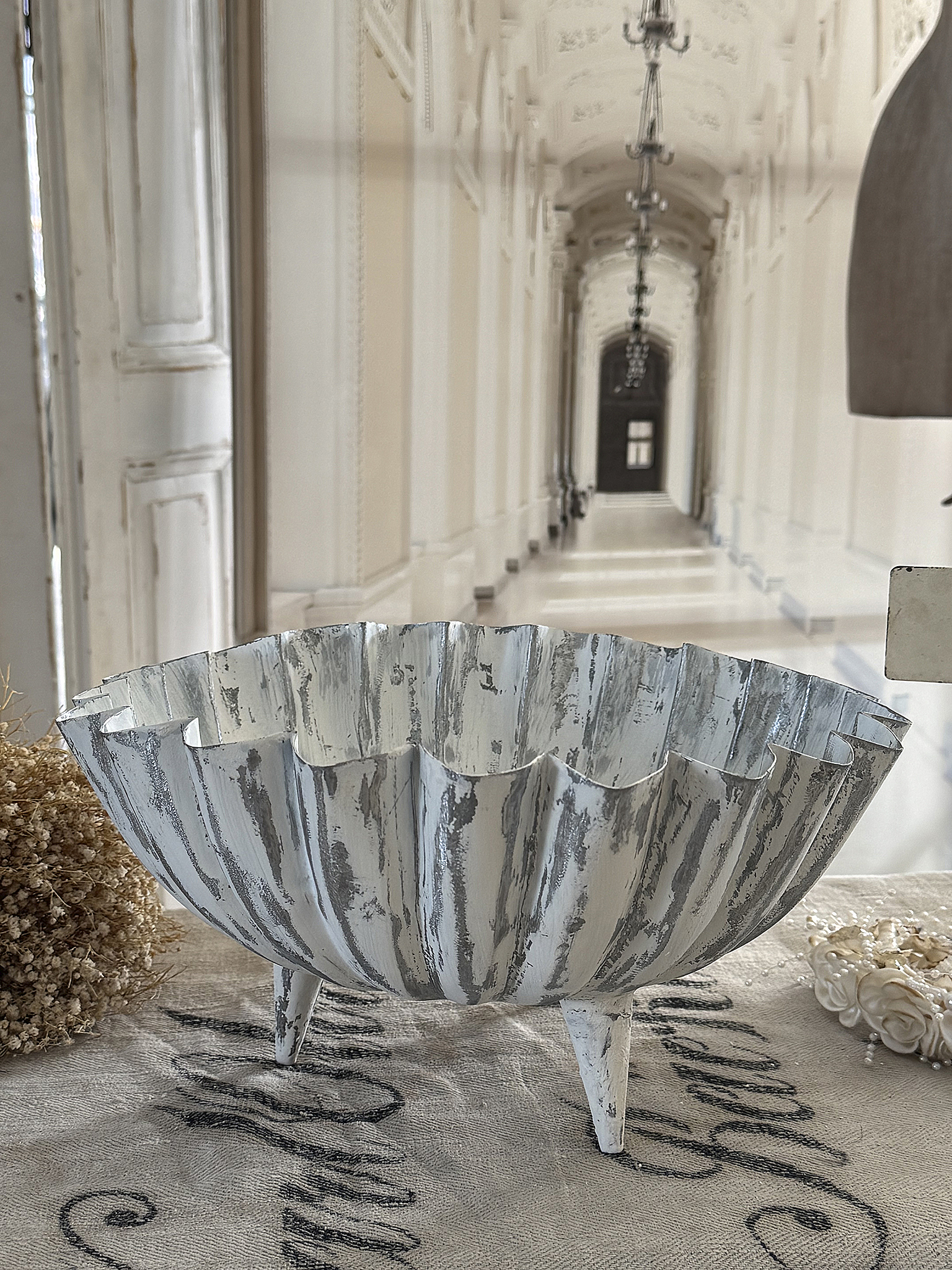 Ausgefallene Zinkschale im Shabby-Stil***