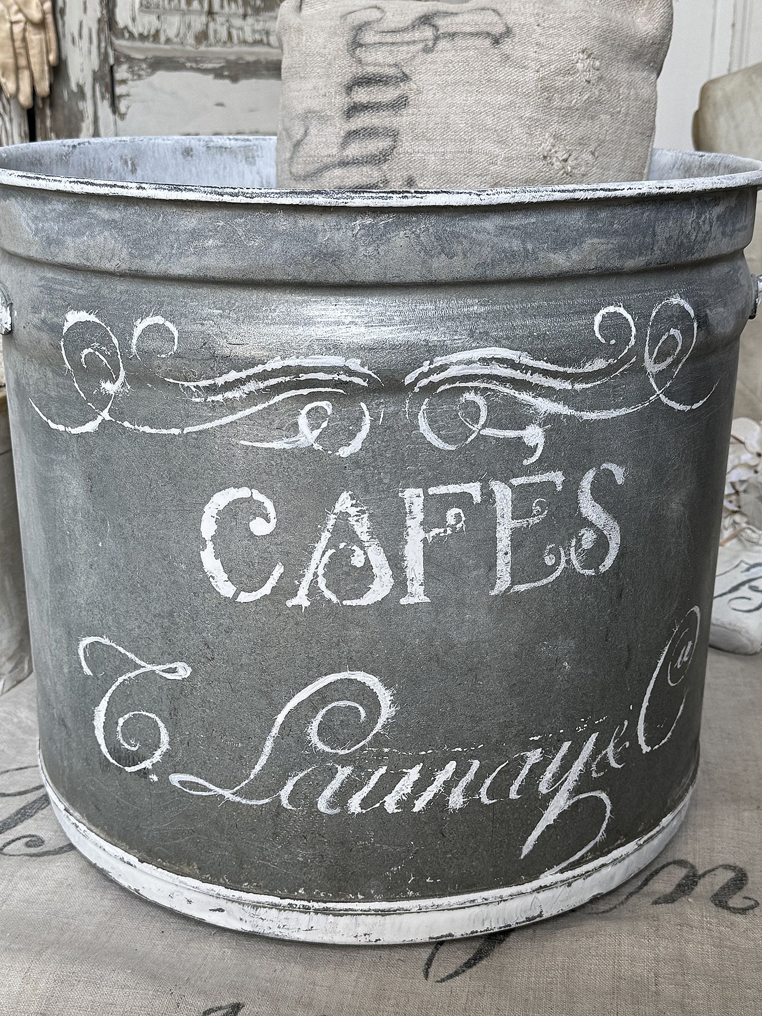 Alter großer Zinktopf mit französischem Flair***