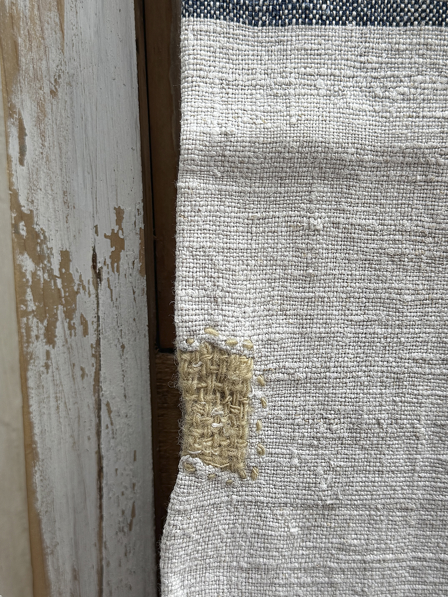 Schöner alter Leinensack mit breiten Streifen***