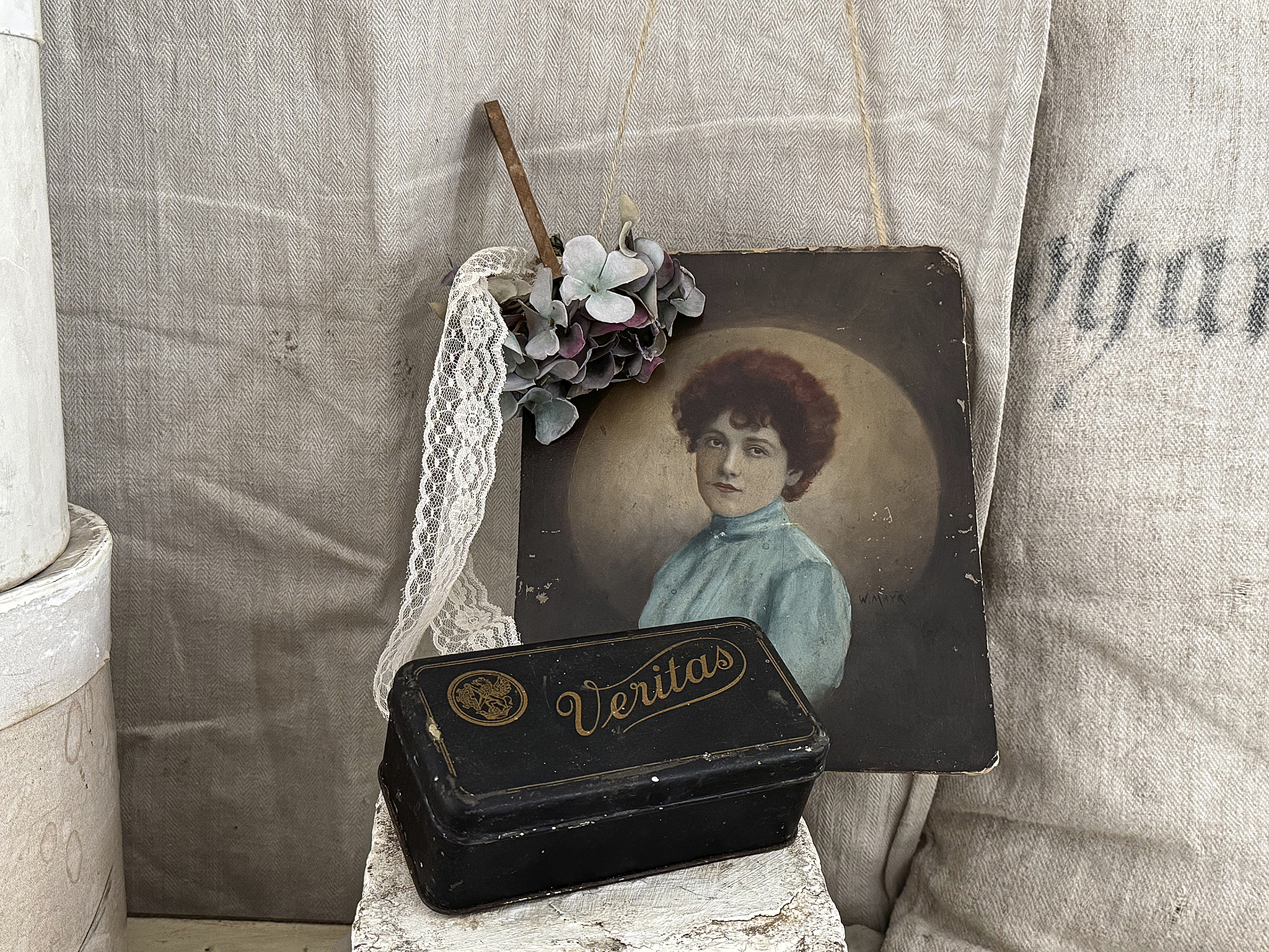 Dose mit Bild Art-Deco Dose mit Bild Art-Deco