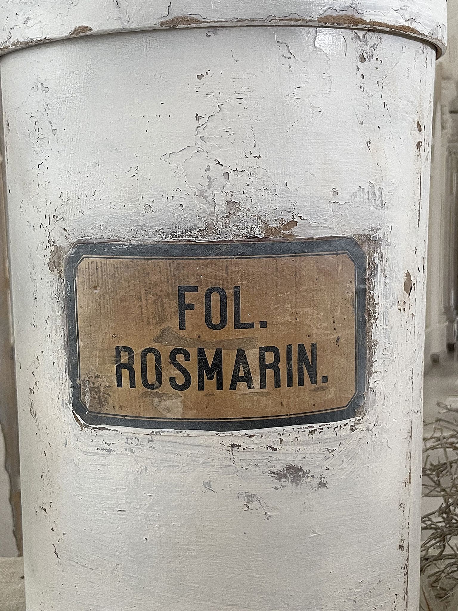 Große antike Apothekertonne Rosmarin*** Große antike Apothekertonne Rosmarin***