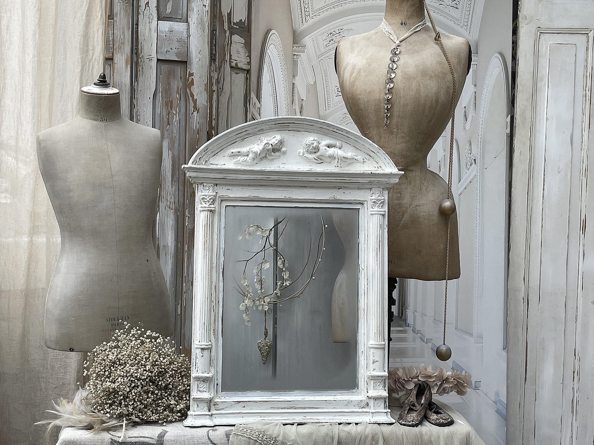 Shabby-Spiegel Putto Vintage*** Shabby-Spiegel Putto Vintage***