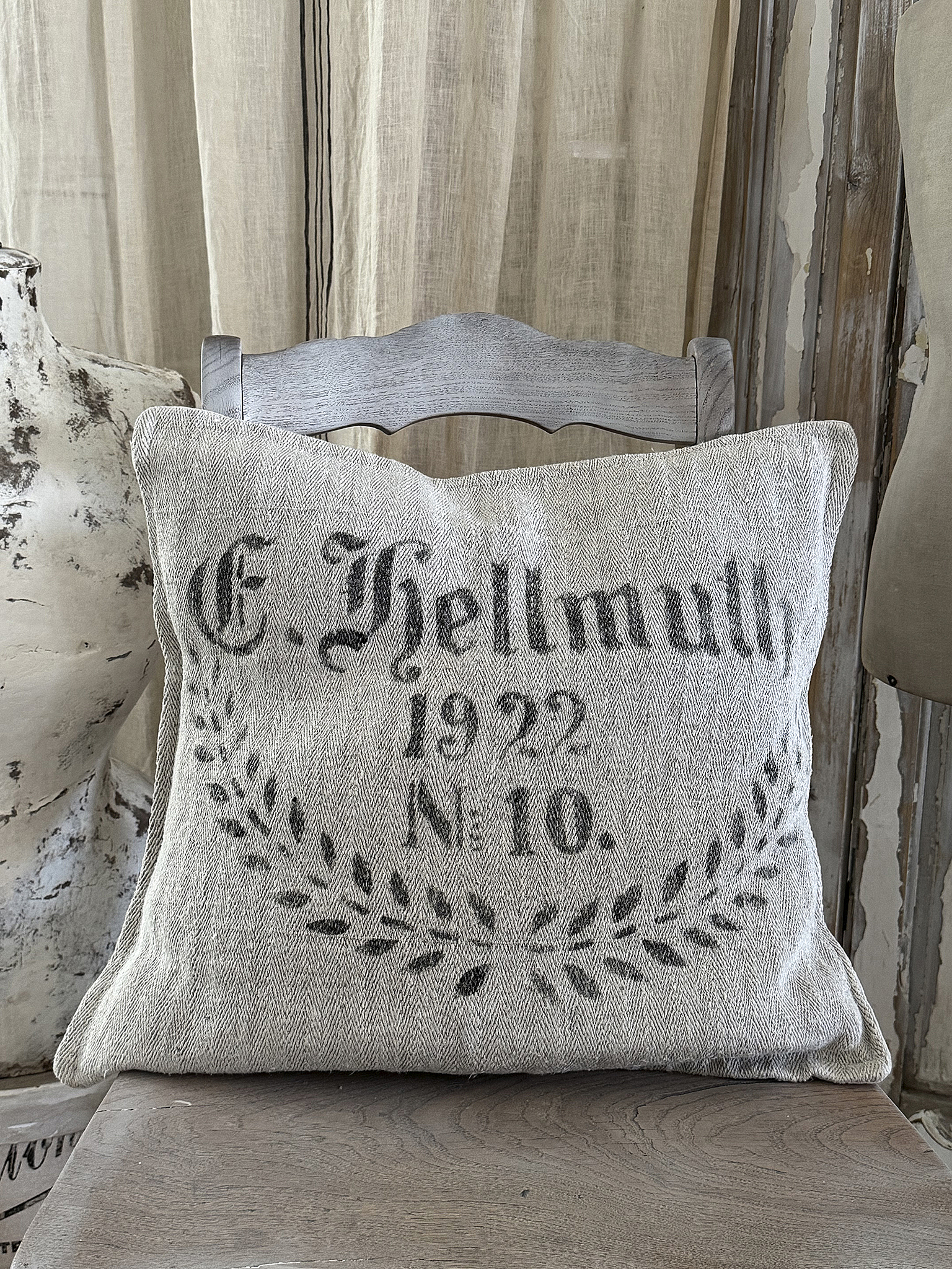 Charmantes Mehlsackkissen mit Geschichte von 1922***