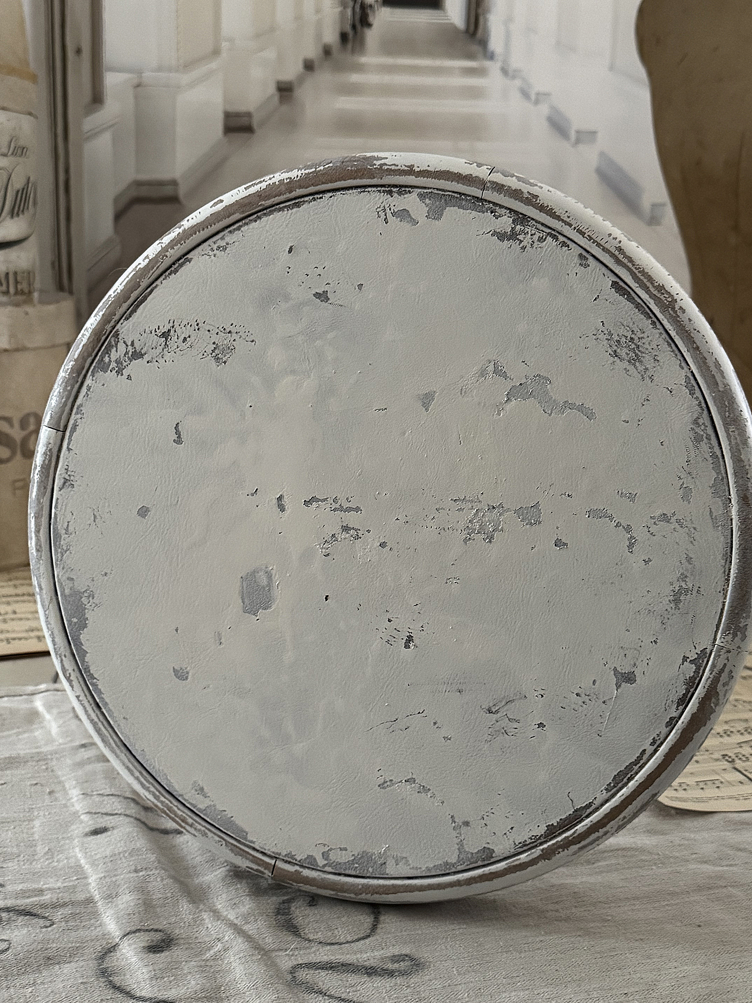 Alter, wertiger Klavierhocker im Shabby-Stil***