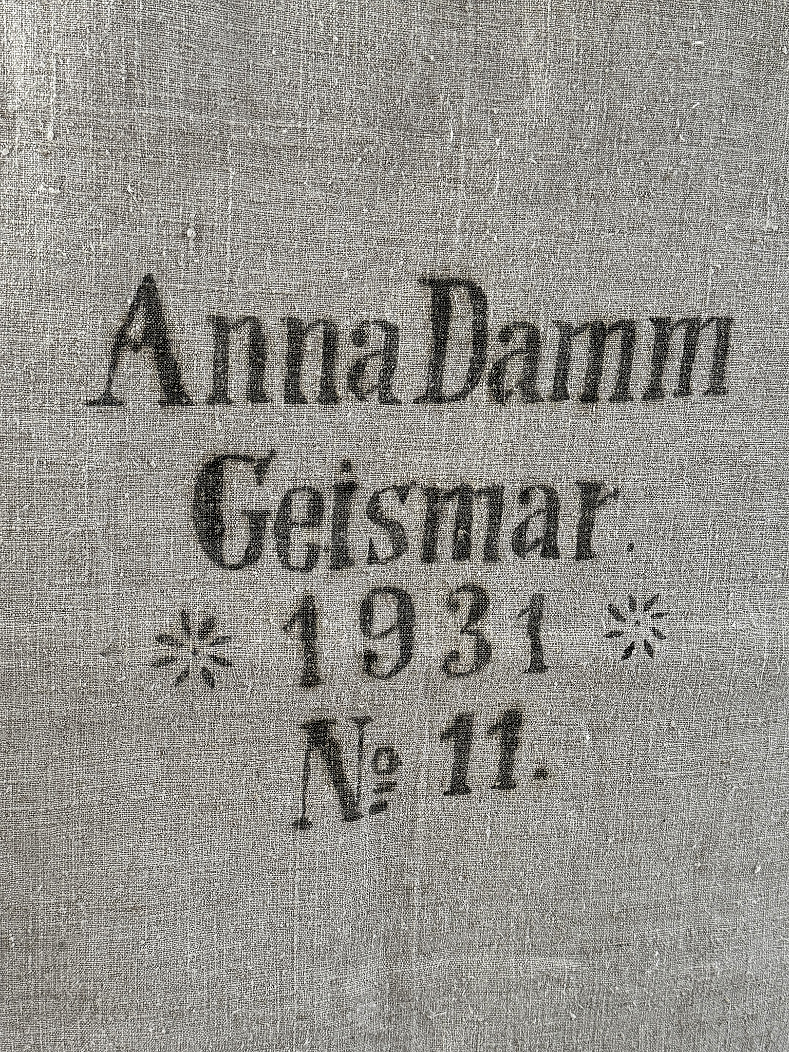 Alter Leinensack/ Mehlsack 1931*** Alter Leinensack/ Mehlsack 1931***