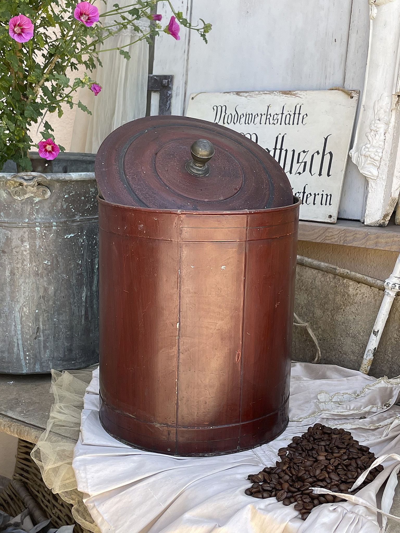Brocante edle Große Kaffee-Dose*** Brocante edle Große Kaffee-Dose***