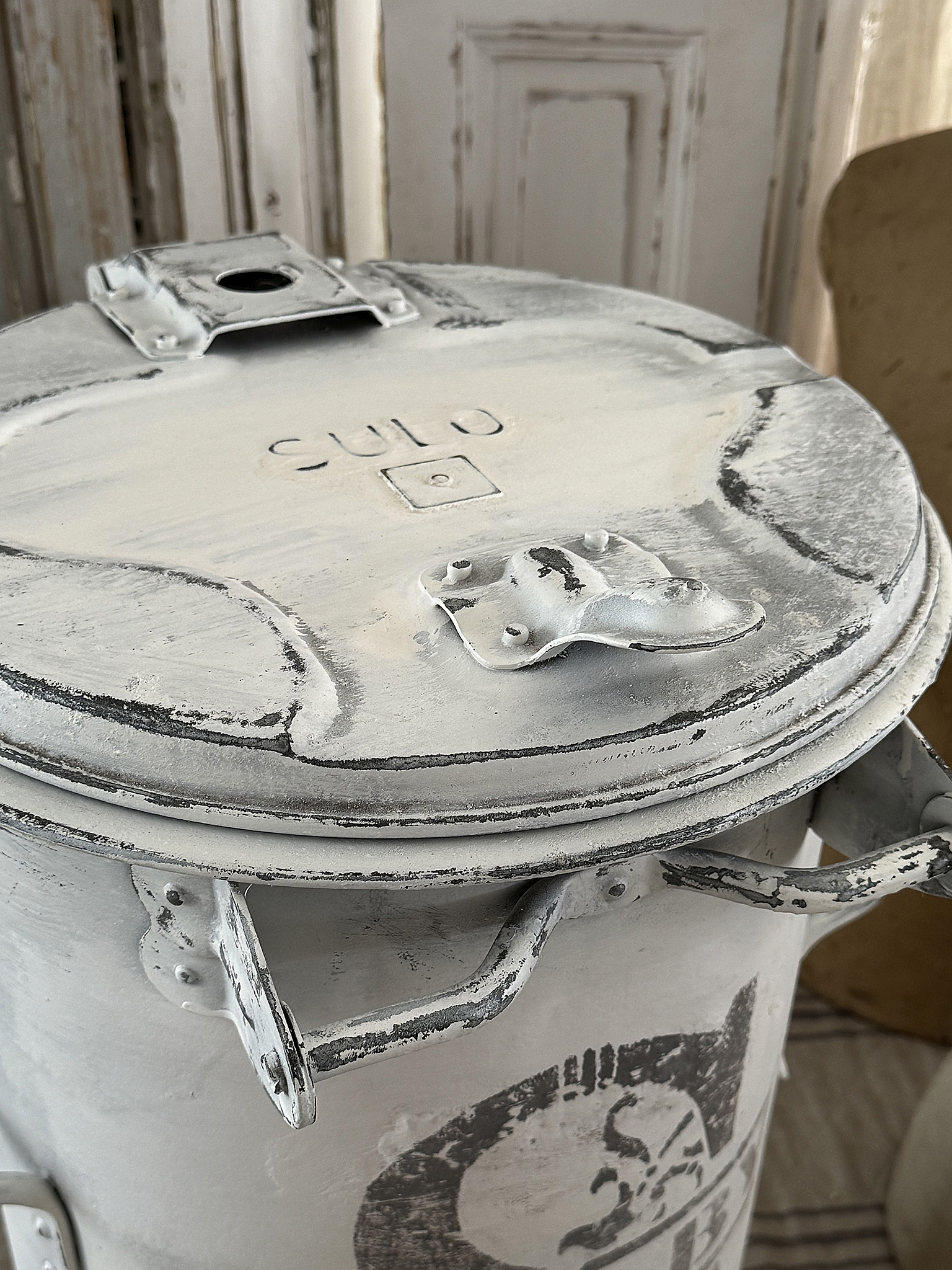 Schöne alte Zinkmülltonne Shelby***  Schöne alte Zinkmülltonne Shelby***