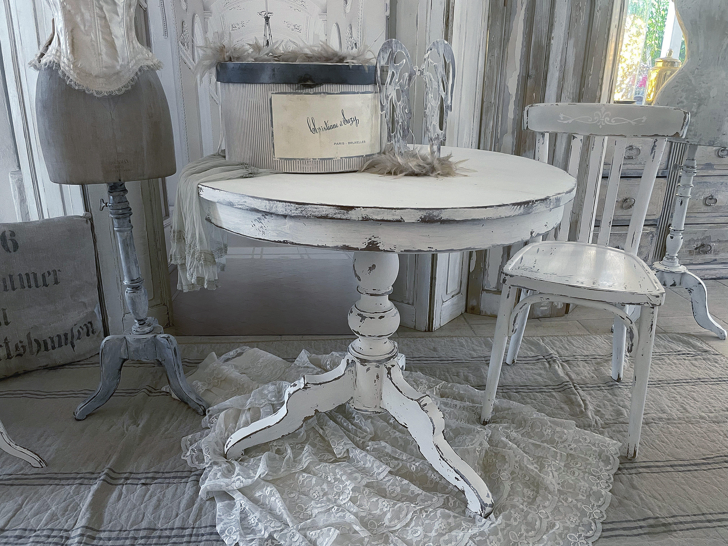 Biedermeiertisch Brocante Biedermeiertisch Brocante