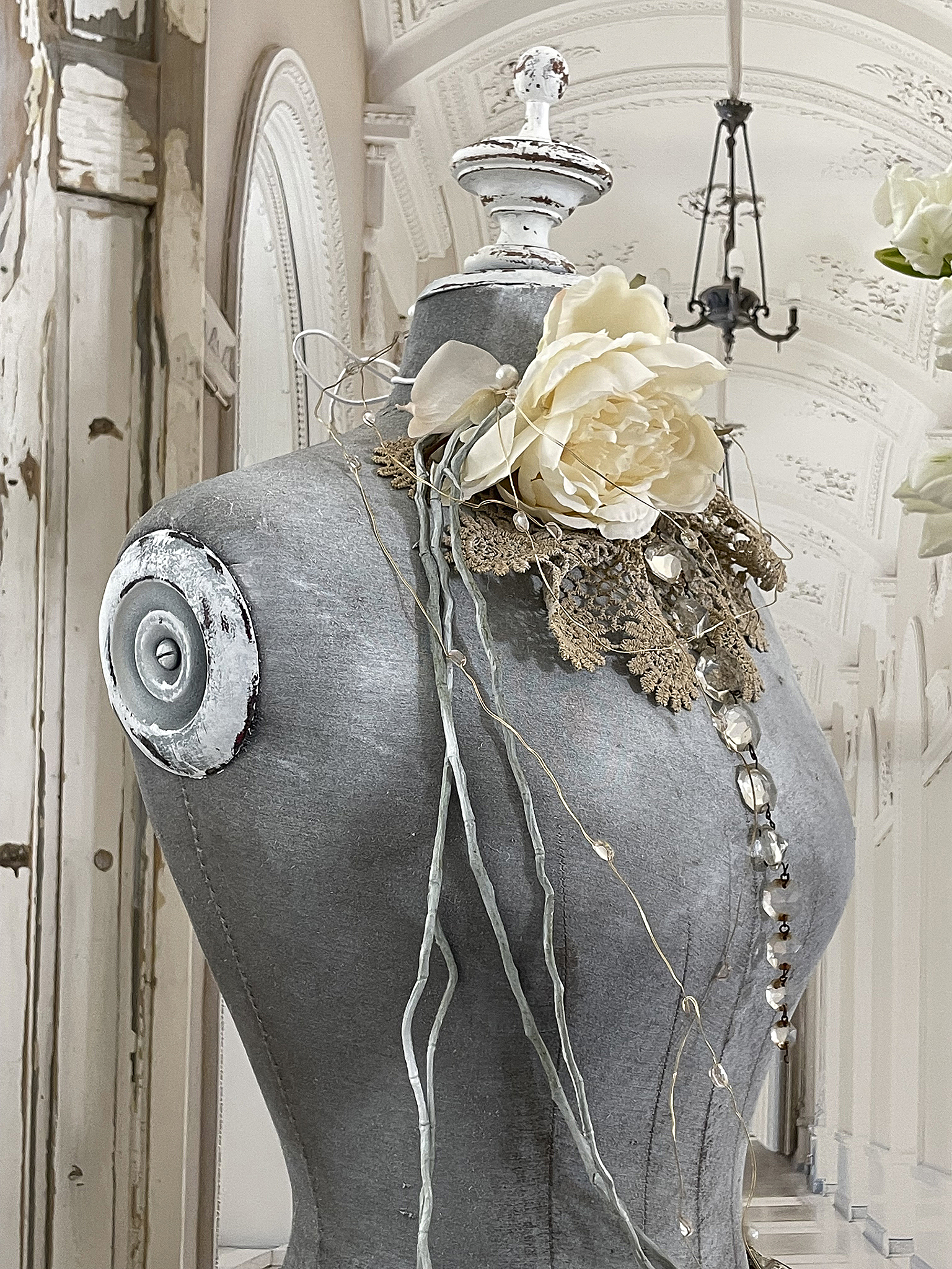 Antike Schneiderpuppe / Torso Wespentaille***