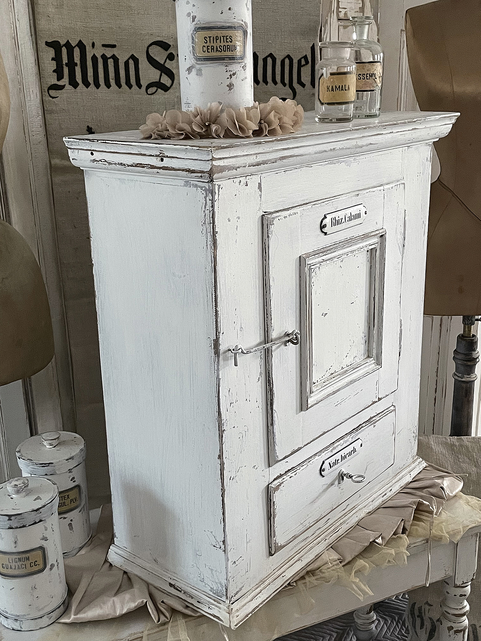  Antiker Apothekerschrank Shabby/Brocante***