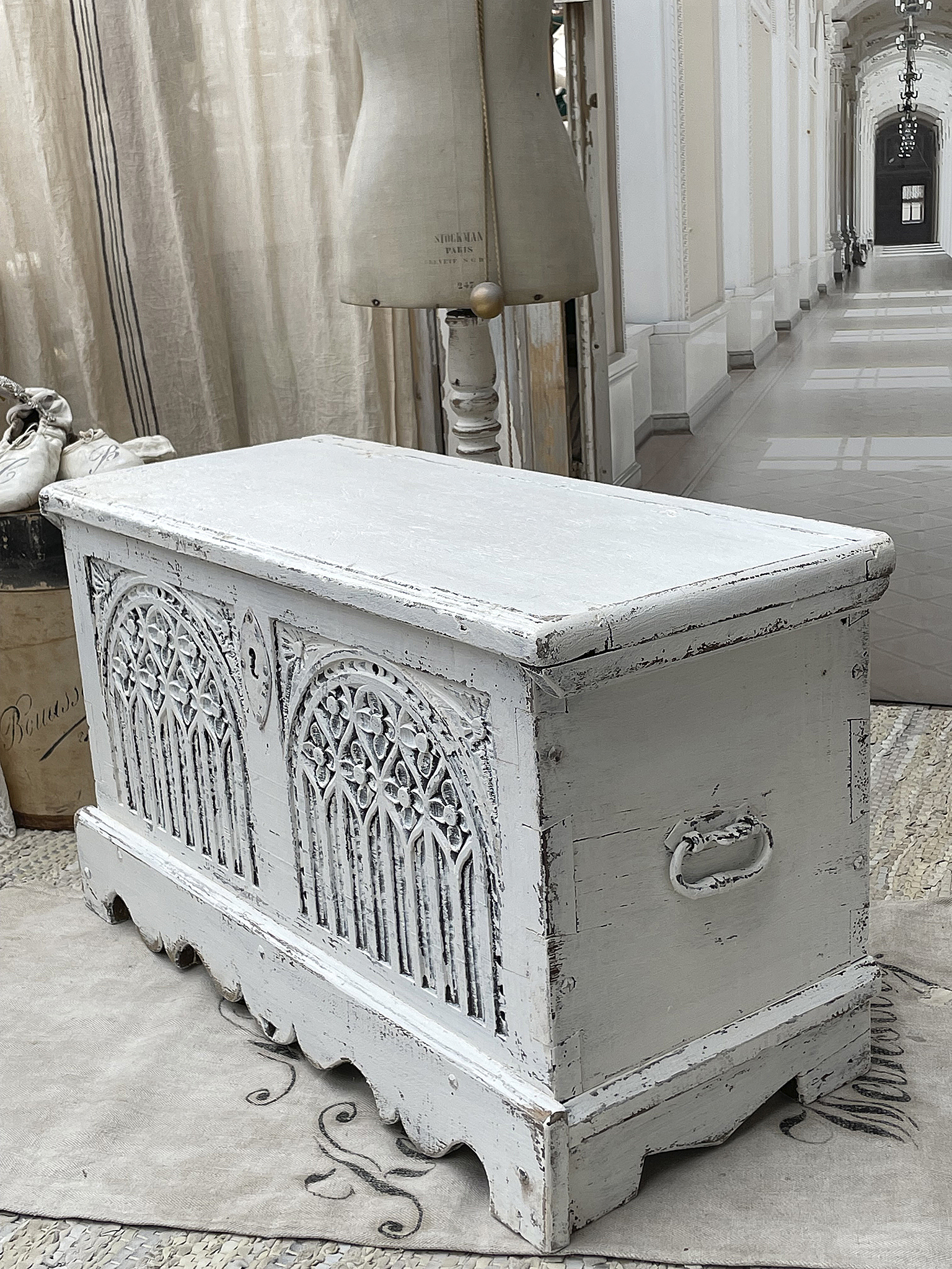 Charmante antike Holztruhe/Sitzbank "shabby*** Charmante antike Holztruhe/Sitzbank "shabby***