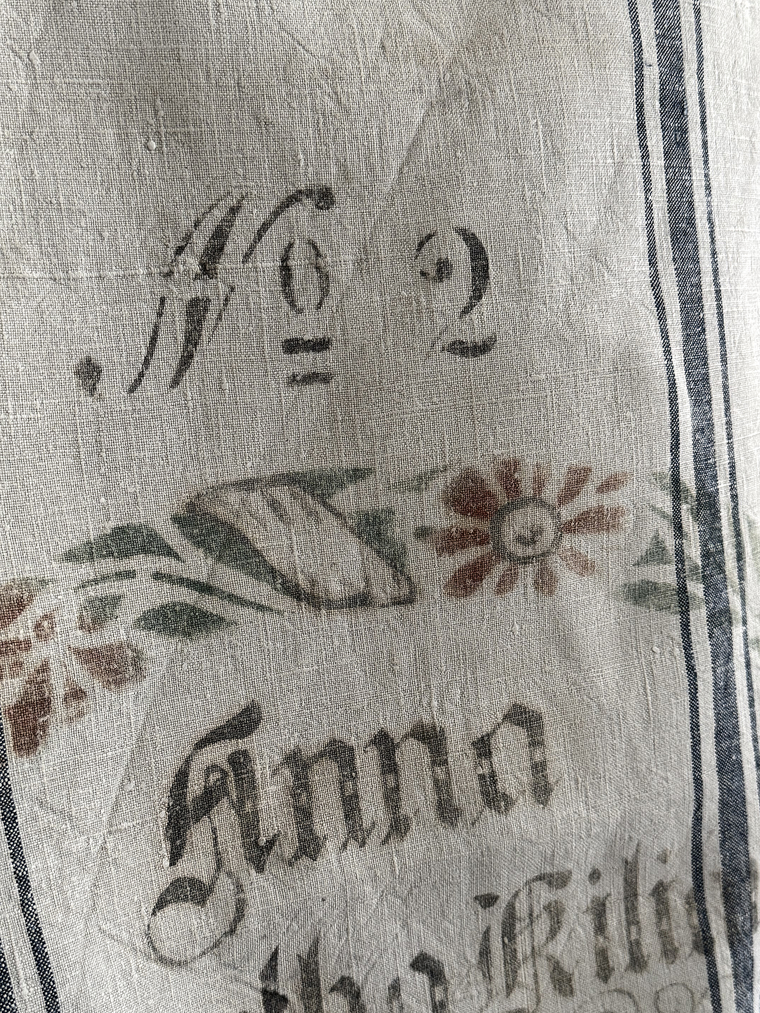  Antiker Mehlsack von 1919-No.2/Blütenkranz***