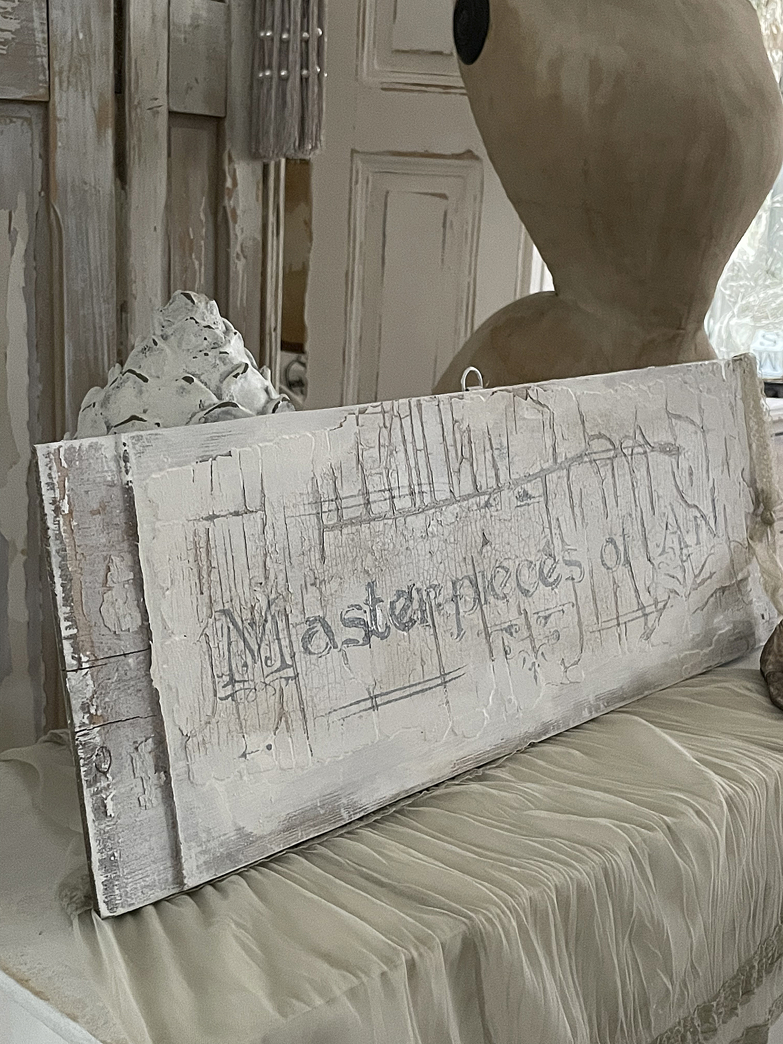 Shabbybild antike Holzkassette Of-Art