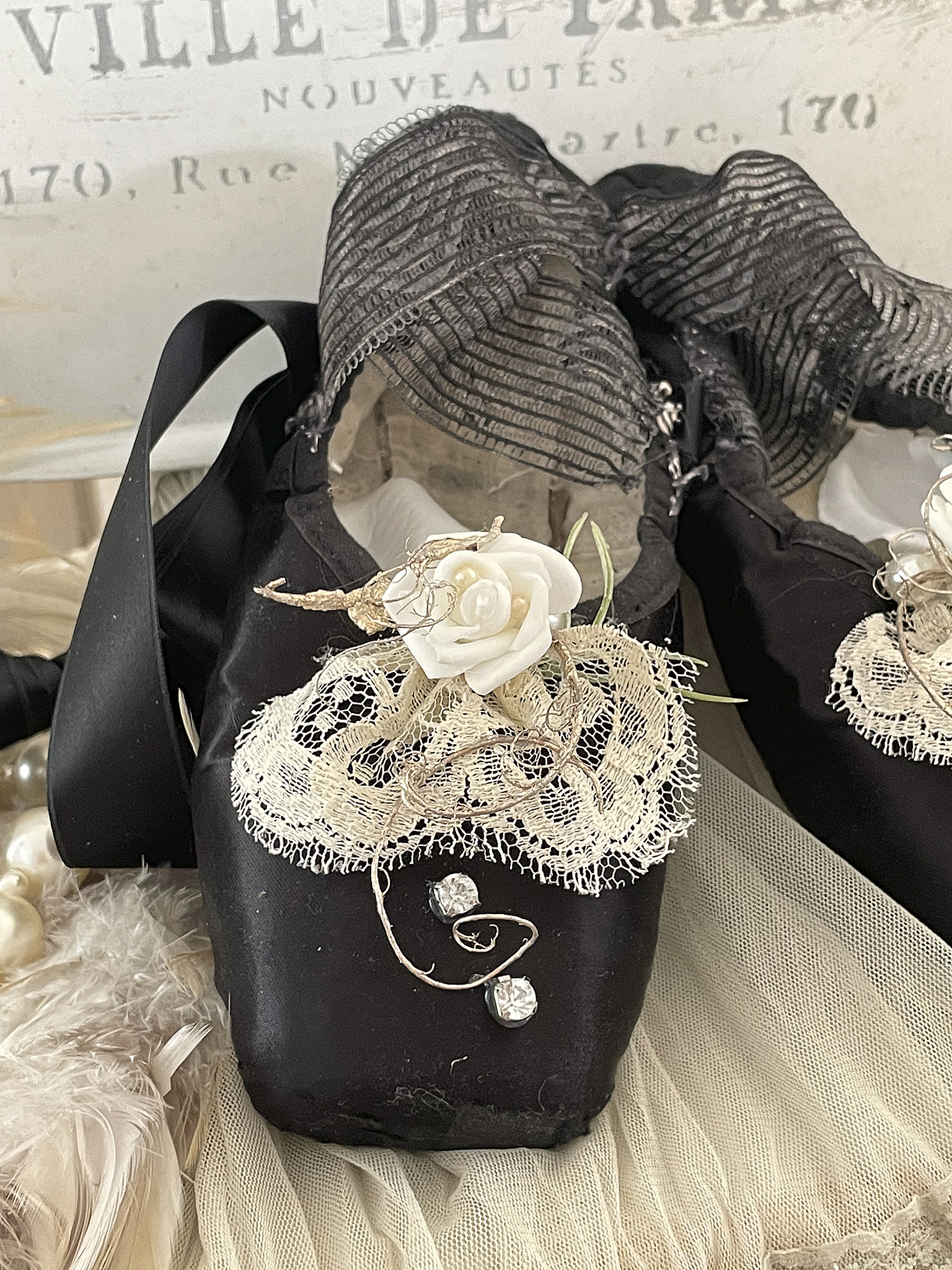 Ballettschuhe Black swan weiß-creme 
