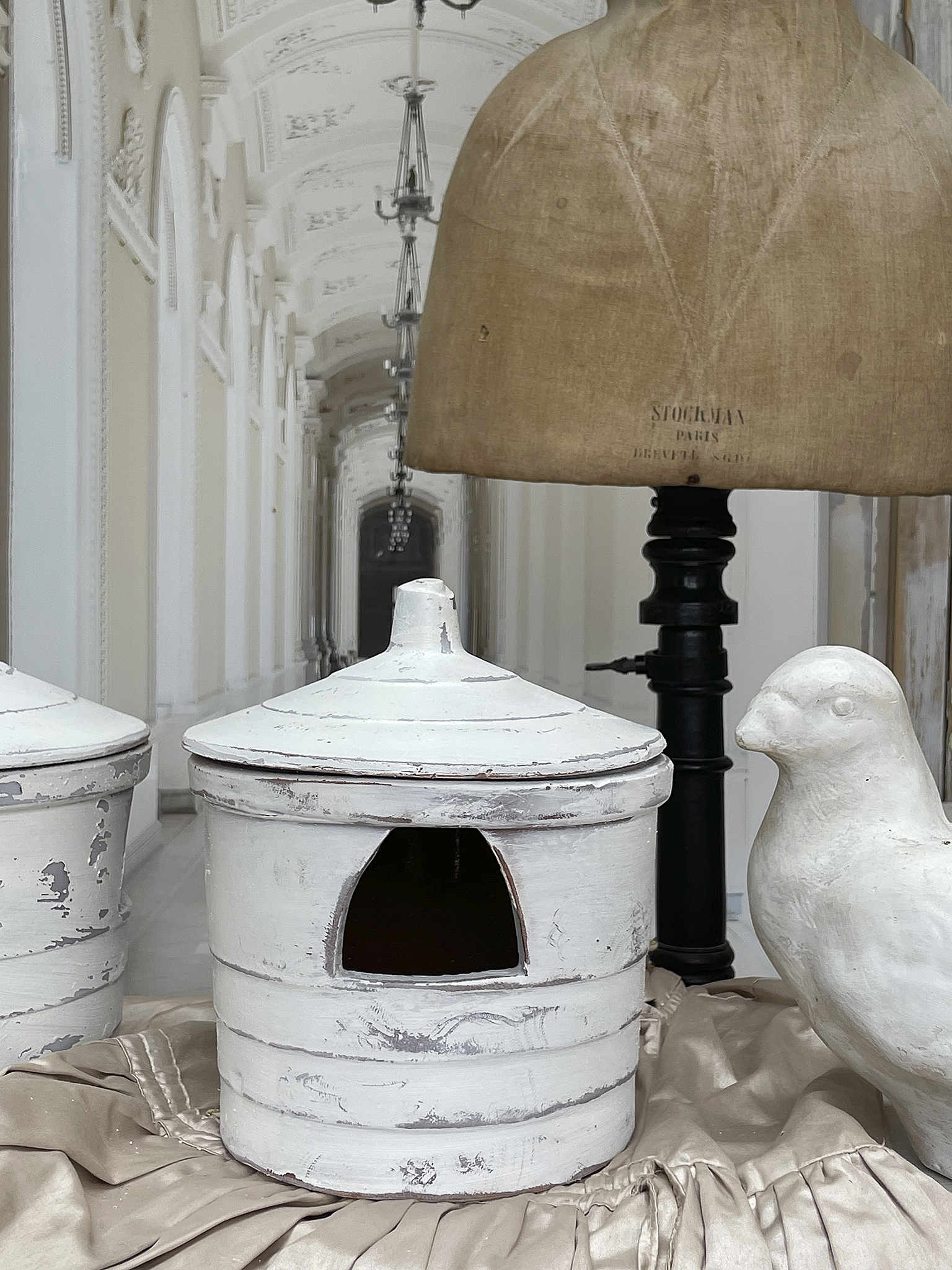 Alte Vogeltränke aus Steingut*** Alte Vogeltränke aus Steingut***