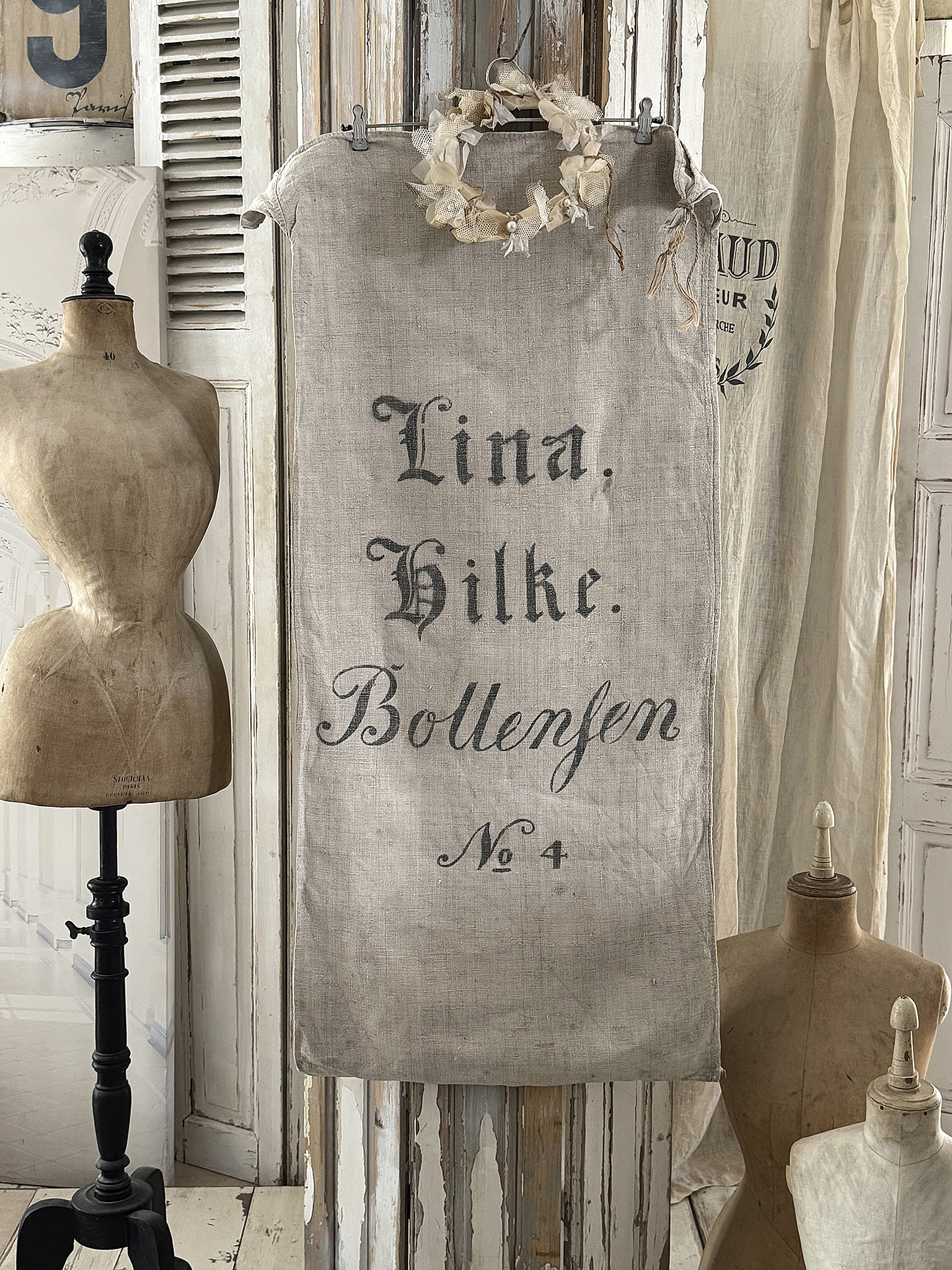 Wunderschöner alter Mehlsack- Lina***