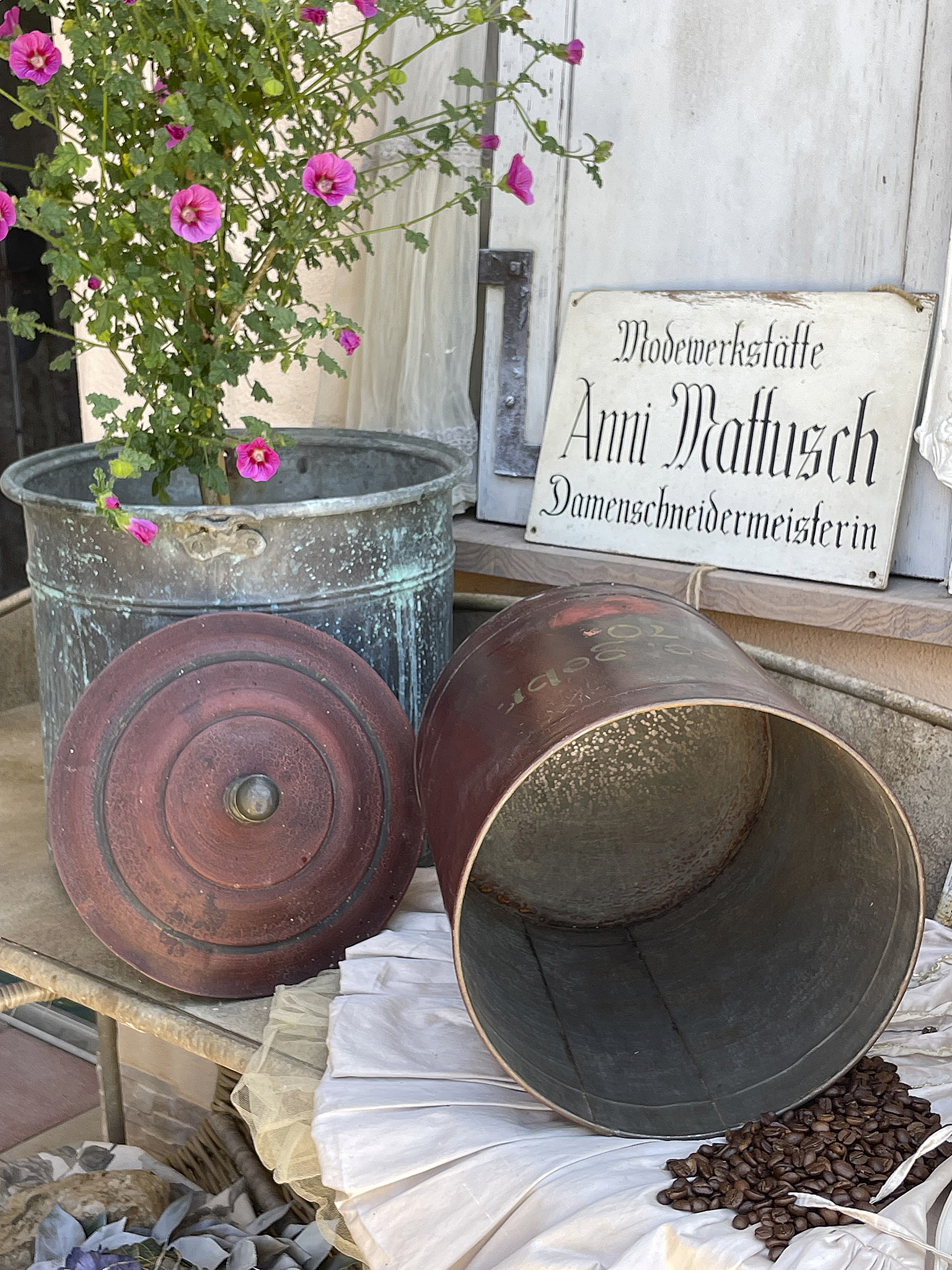 Brocante edle Große Kaffee-Dose*** Brocante edle Große Kaffee-Dose***