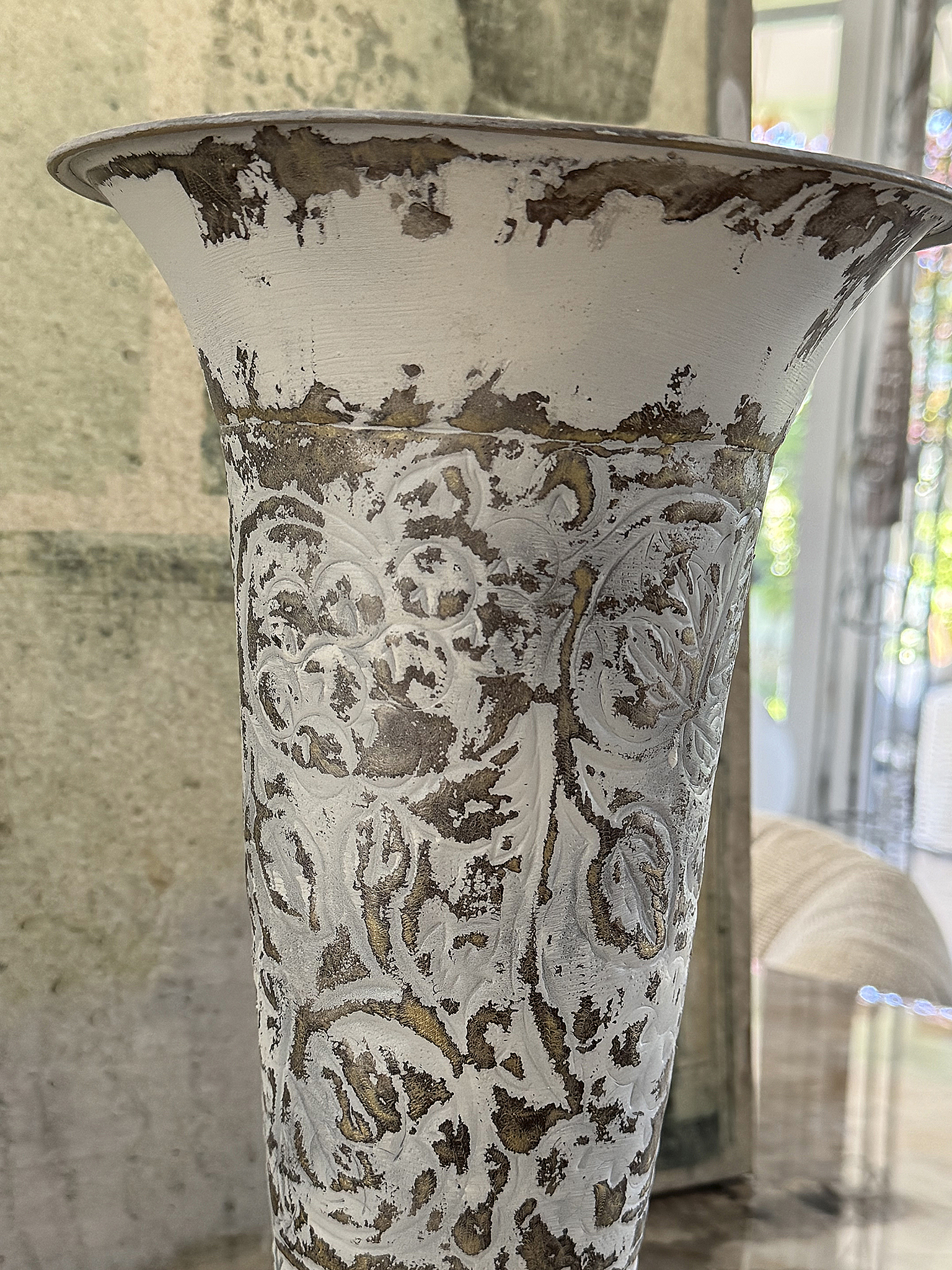 Elegante Vintage-Vase aus Frankreich mit Shabby-Charme***