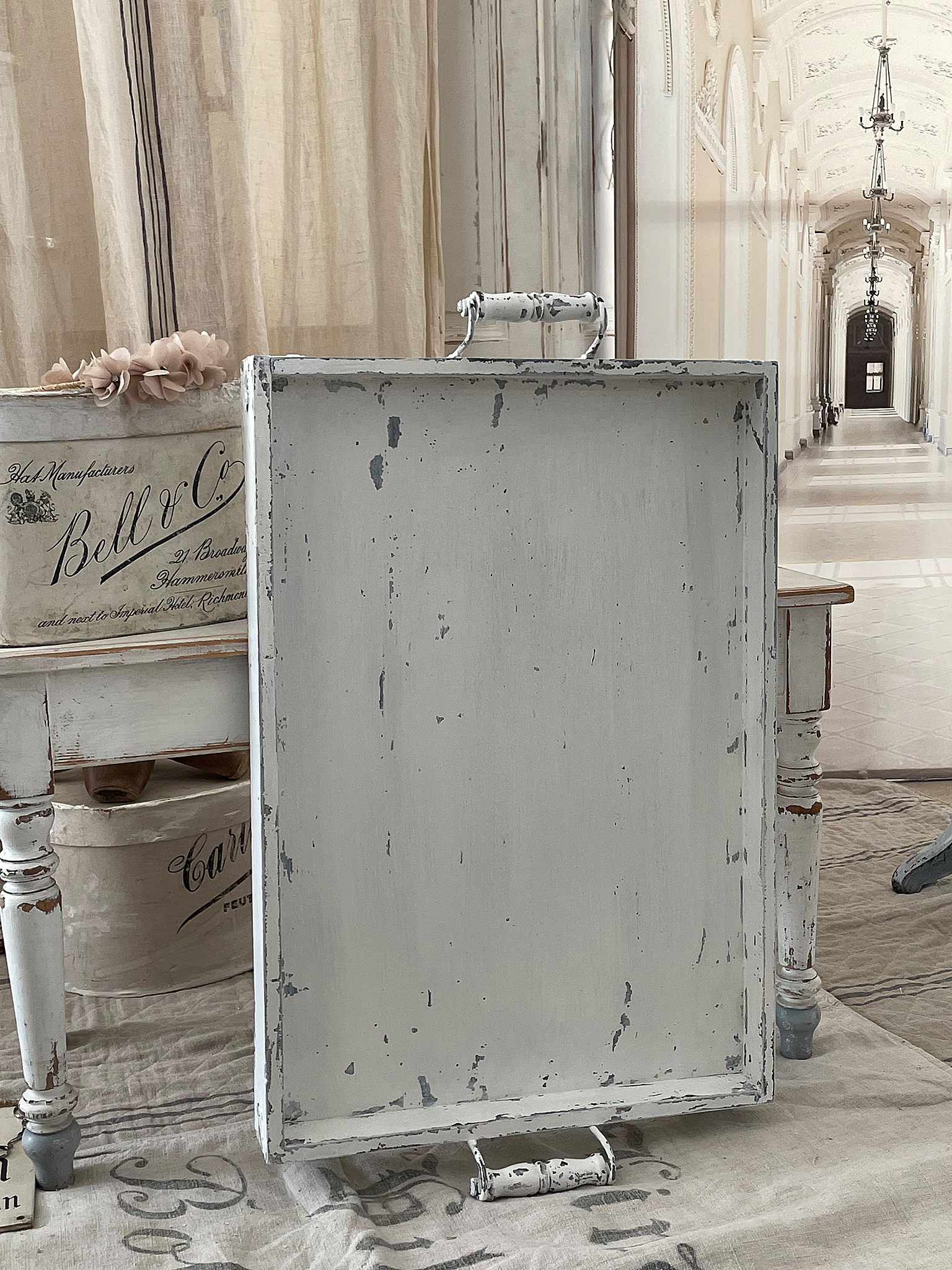 Große altes Holztablett Shabby-Chic*** Große altes Holztablett Shabby-Chic***