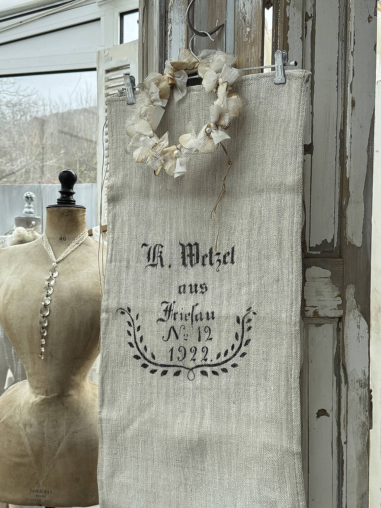 Antiker heller Leinensack/ Mehlsack 1922 No.12***