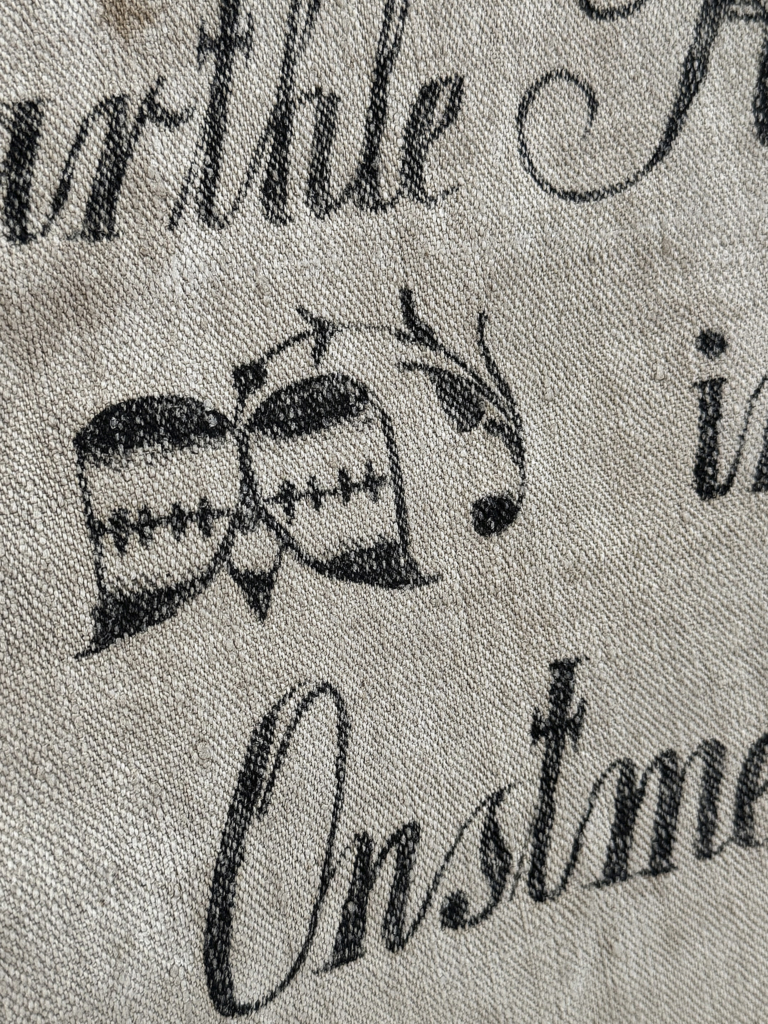 Historischer Mehlsack aus dem Jahr 1877 – seltenes Original mit wunderschönem Druck***