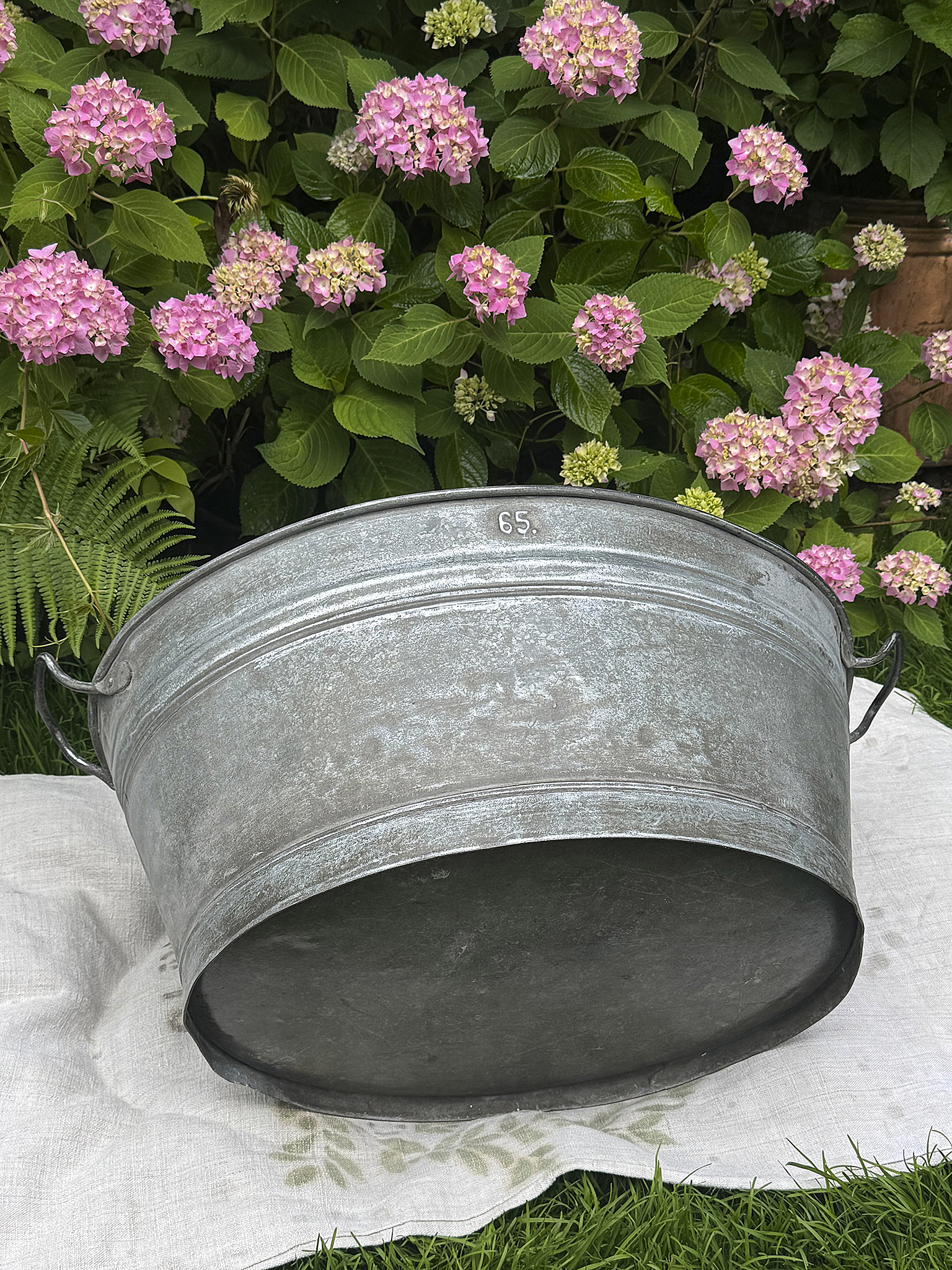 Alte Zinkwanne mit authentischer Patina – 65Liter***