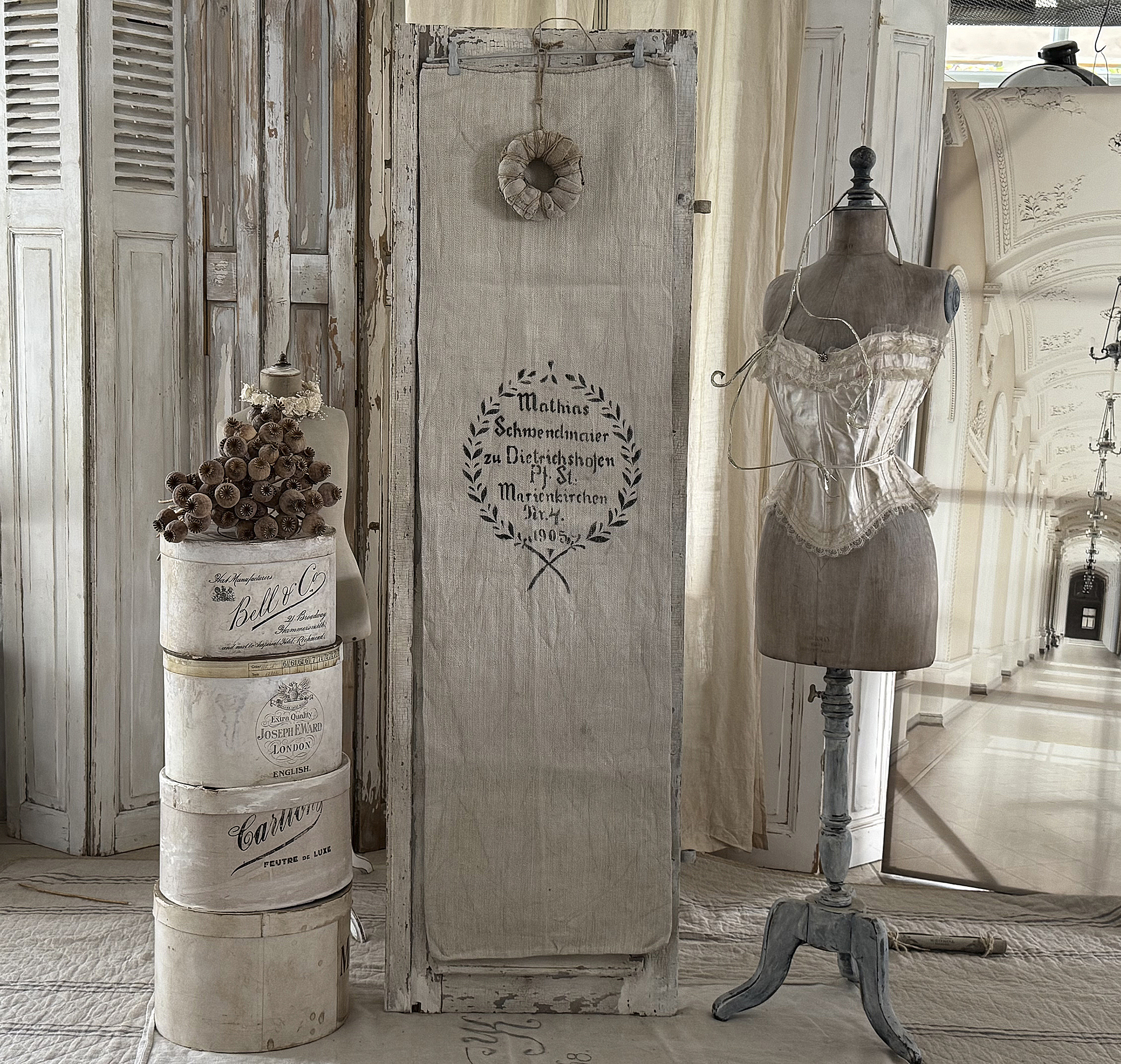 Historischer langer Leinensack/ Mehlsack 1905**